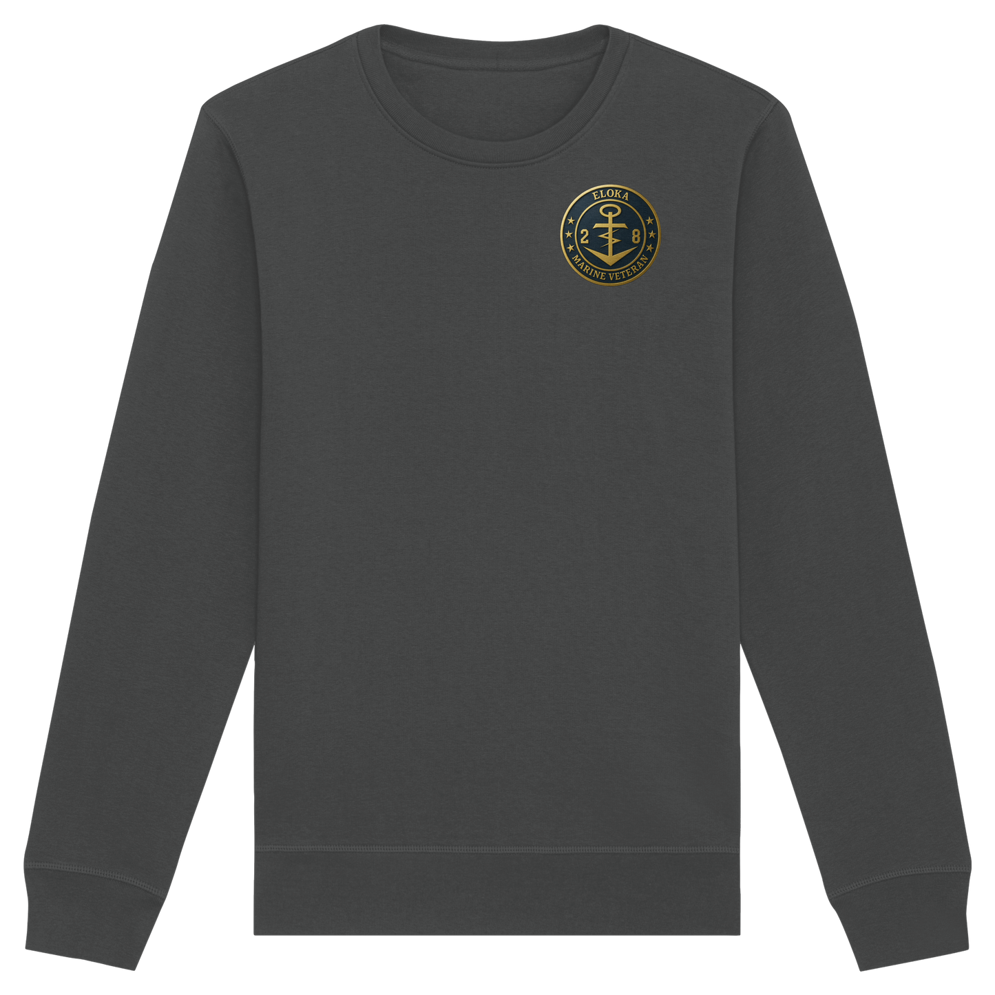 Marine Veteran 28er ELOKA - Metalleffekt - Organic Basic Unisex Sweatshirt