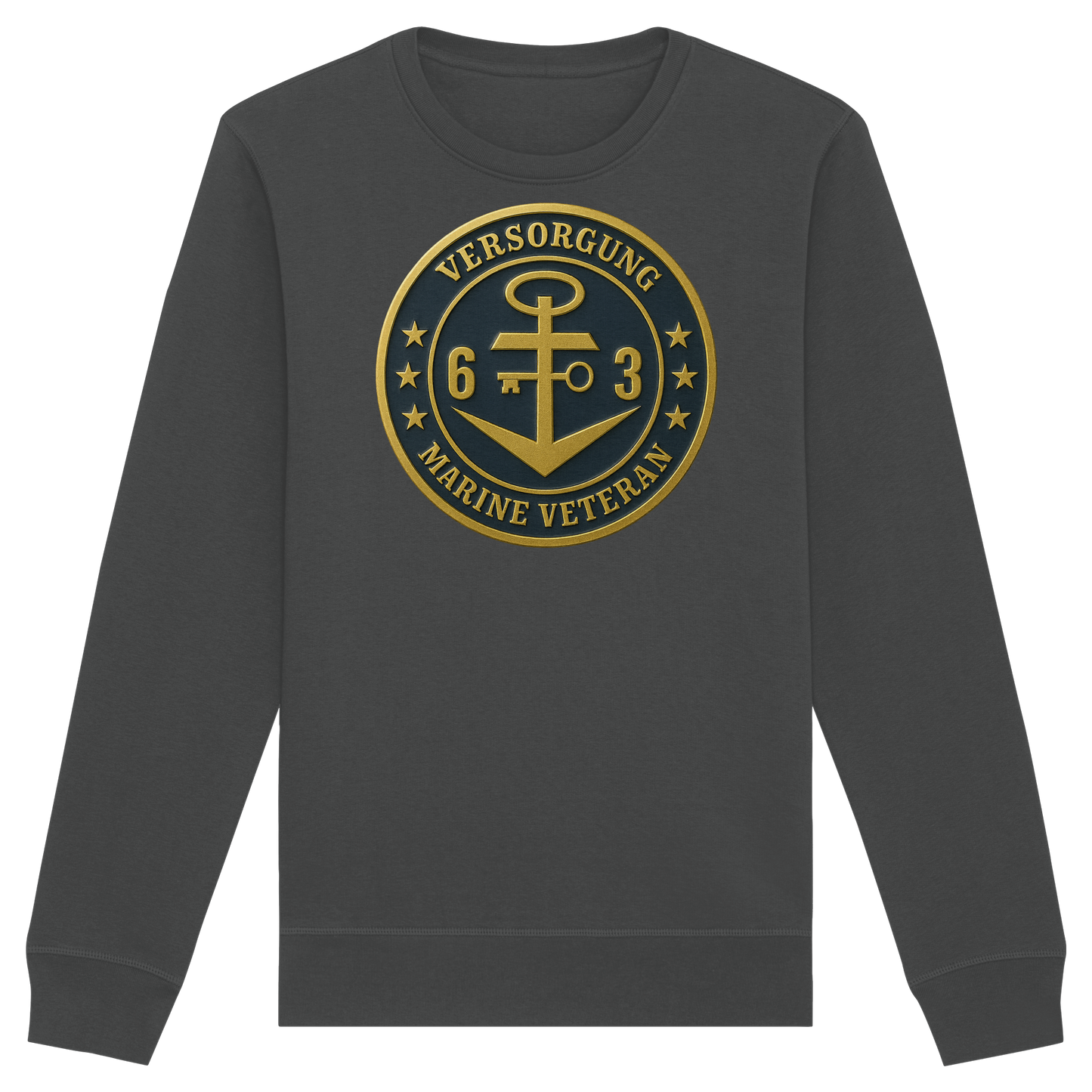 Marine Veteran 63er VERSORGUNG - Metalleffekt - Organic Basic Unisex Sweatshirt