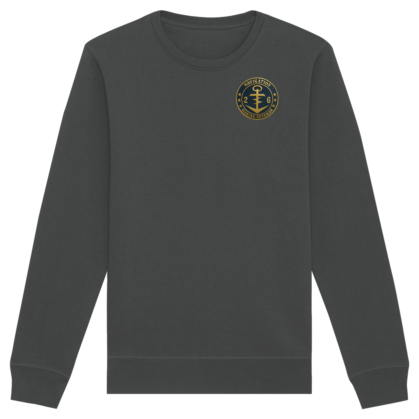 Marine Veteran 26er NAVIGATION - Metalleffekt - Organic Basic Unisex Sweatshirt