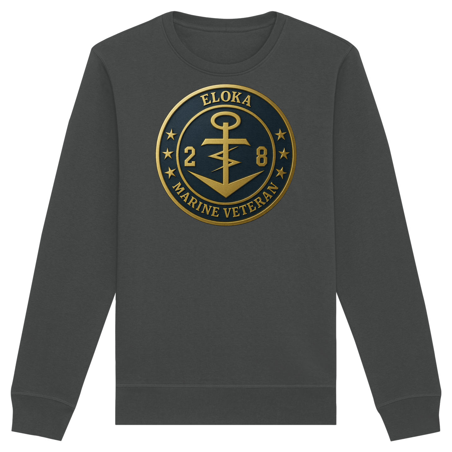 Marine Veteran 28er ELOKA - Metalleffekt - Organic Basic Unisex Sweatshirt