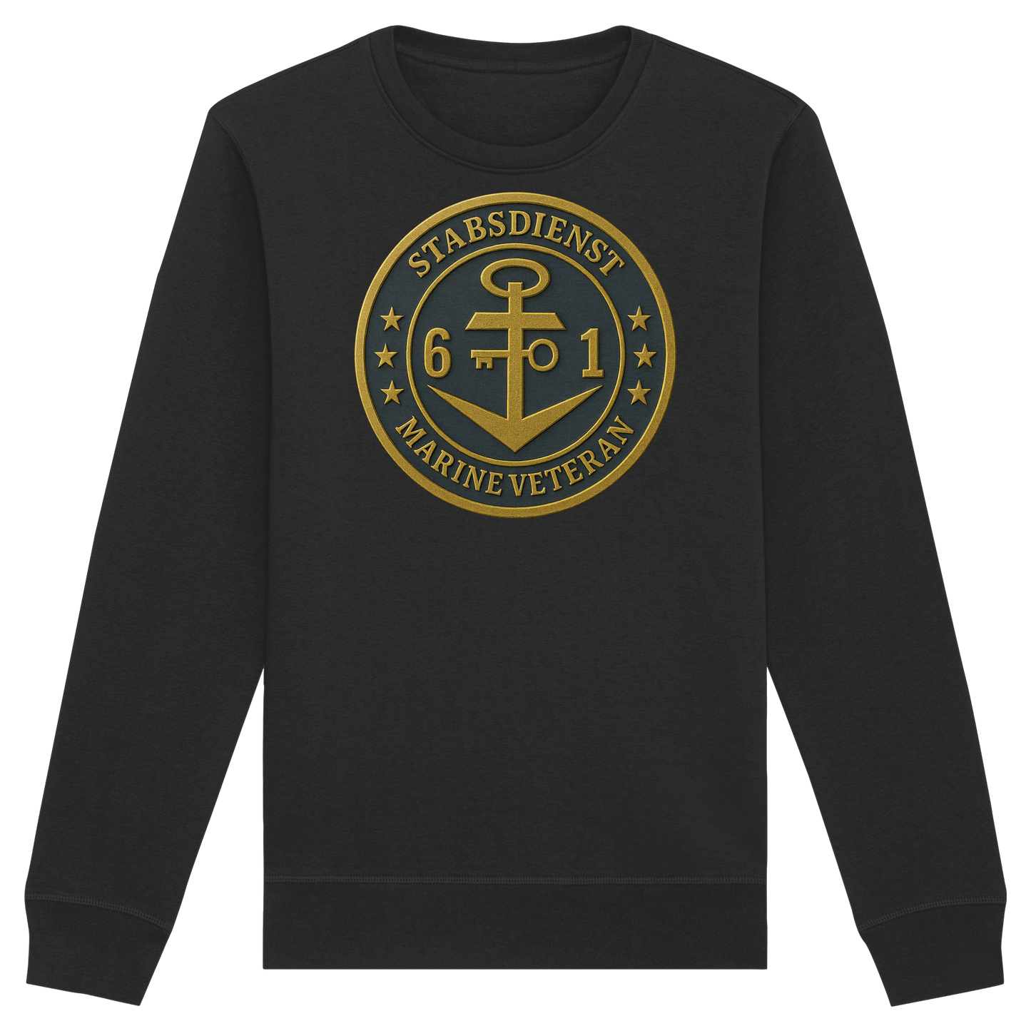 Marine Veteran 61er STABSDIENST - Metalleffekt - Organic Basic Unisex Sweatshirt