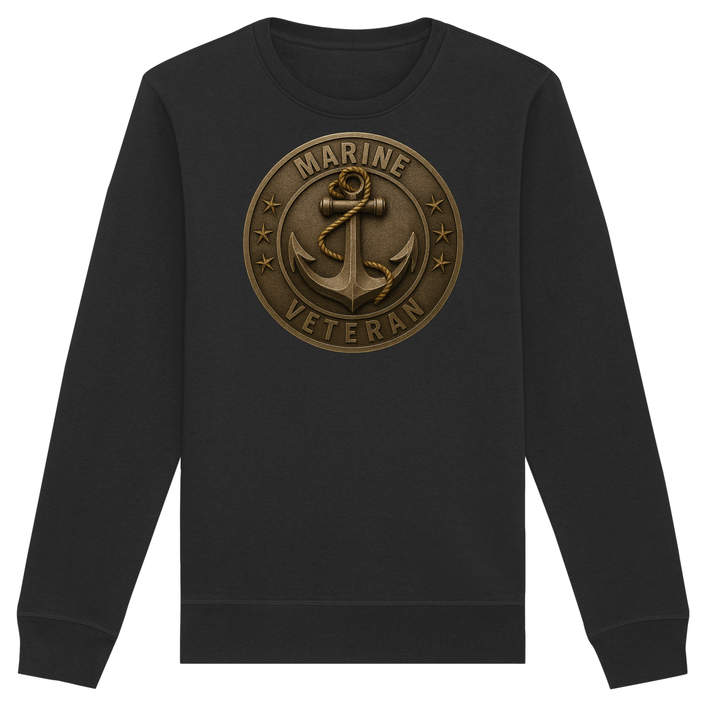 Marine Veteran - Metalleffekt - Organic Basic Unisex Sweatshirt