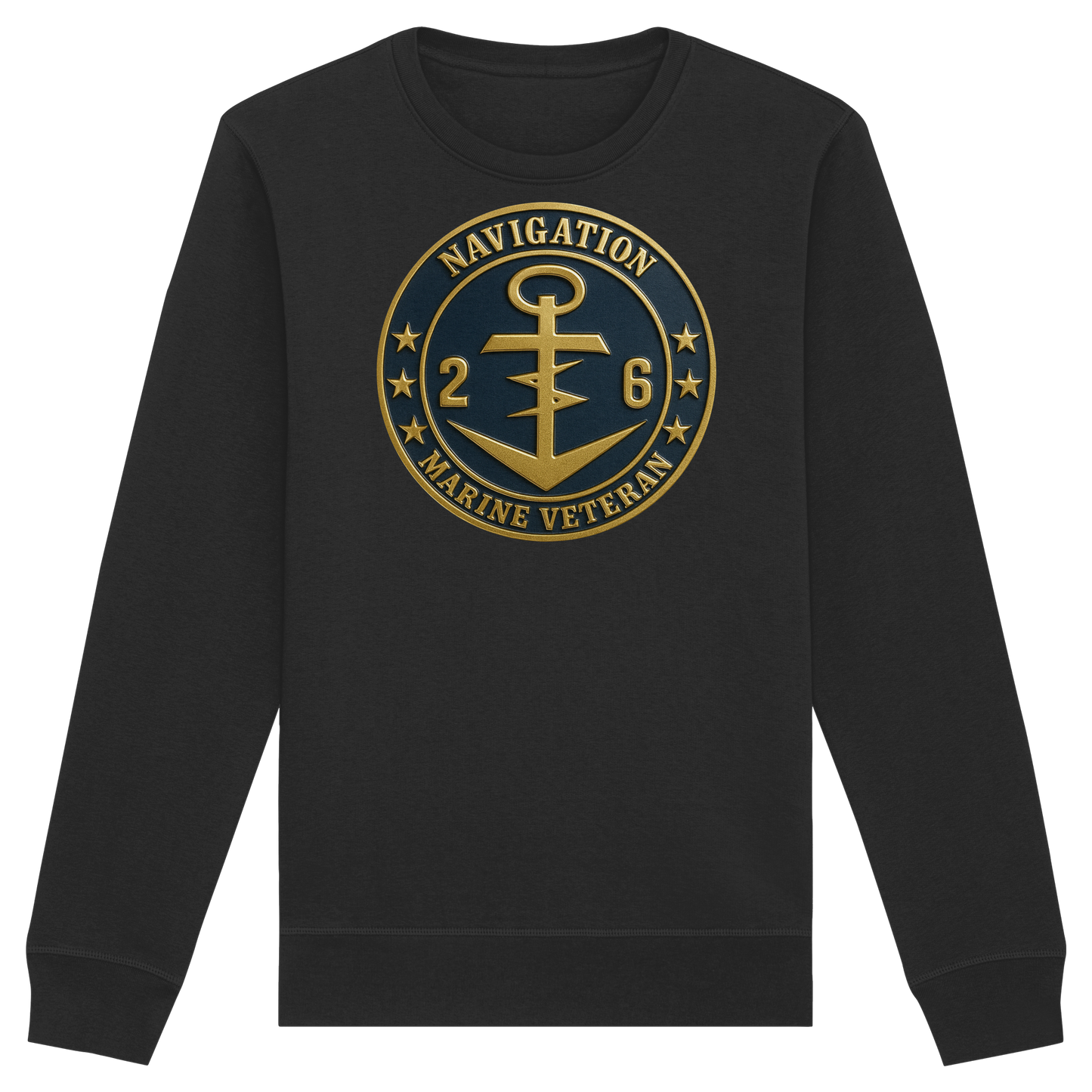 Marine Veteran 26er NAVIGATION - Metalleffekt - Organic Basic Unisex Sweatshirt