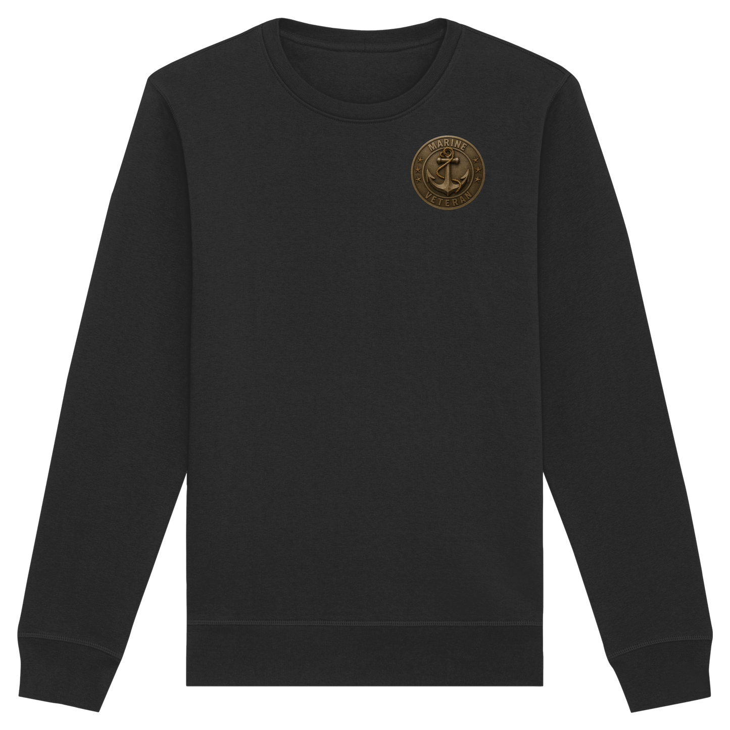 Marine Veteran - Metalleffekt - Organic Basic Unisex Sweatshirt