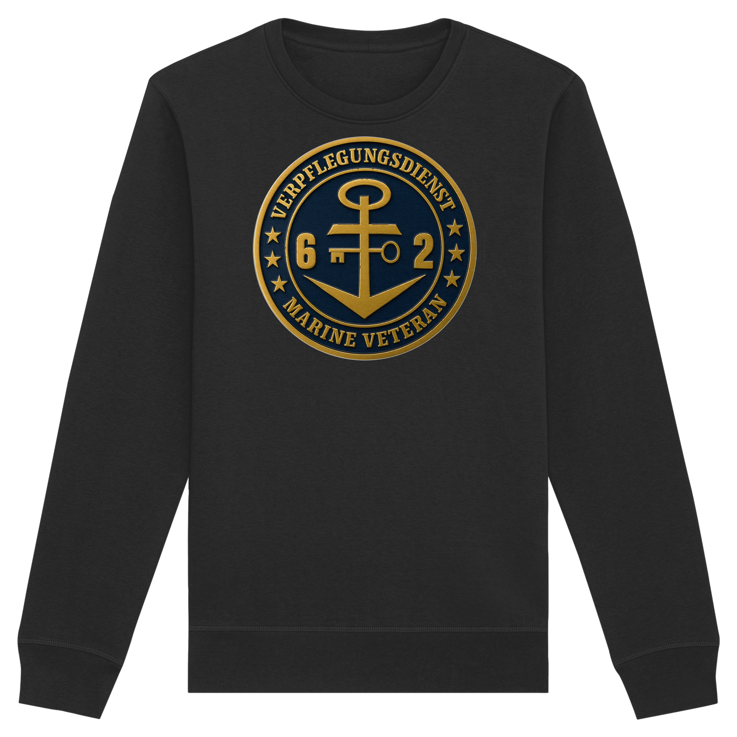 Marine Veteran 62er VERPFLEGUNGSDIENST - Metalleffekt - Organic Basic Unisex Sweatshirt