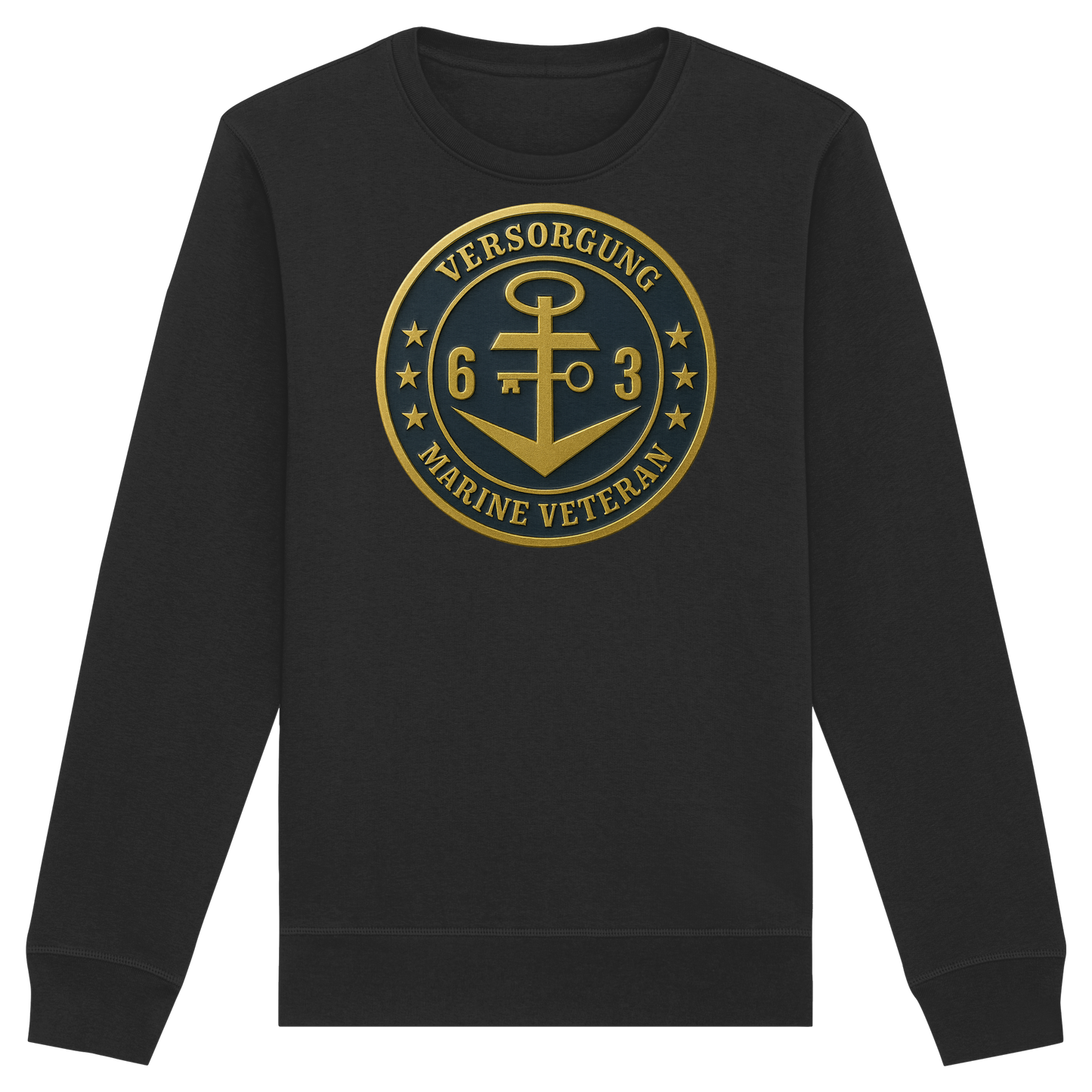 Marine Veteran 63er VERSORGUNG - Metalleffekt - Organic Basic Unisex Sweatshirt
