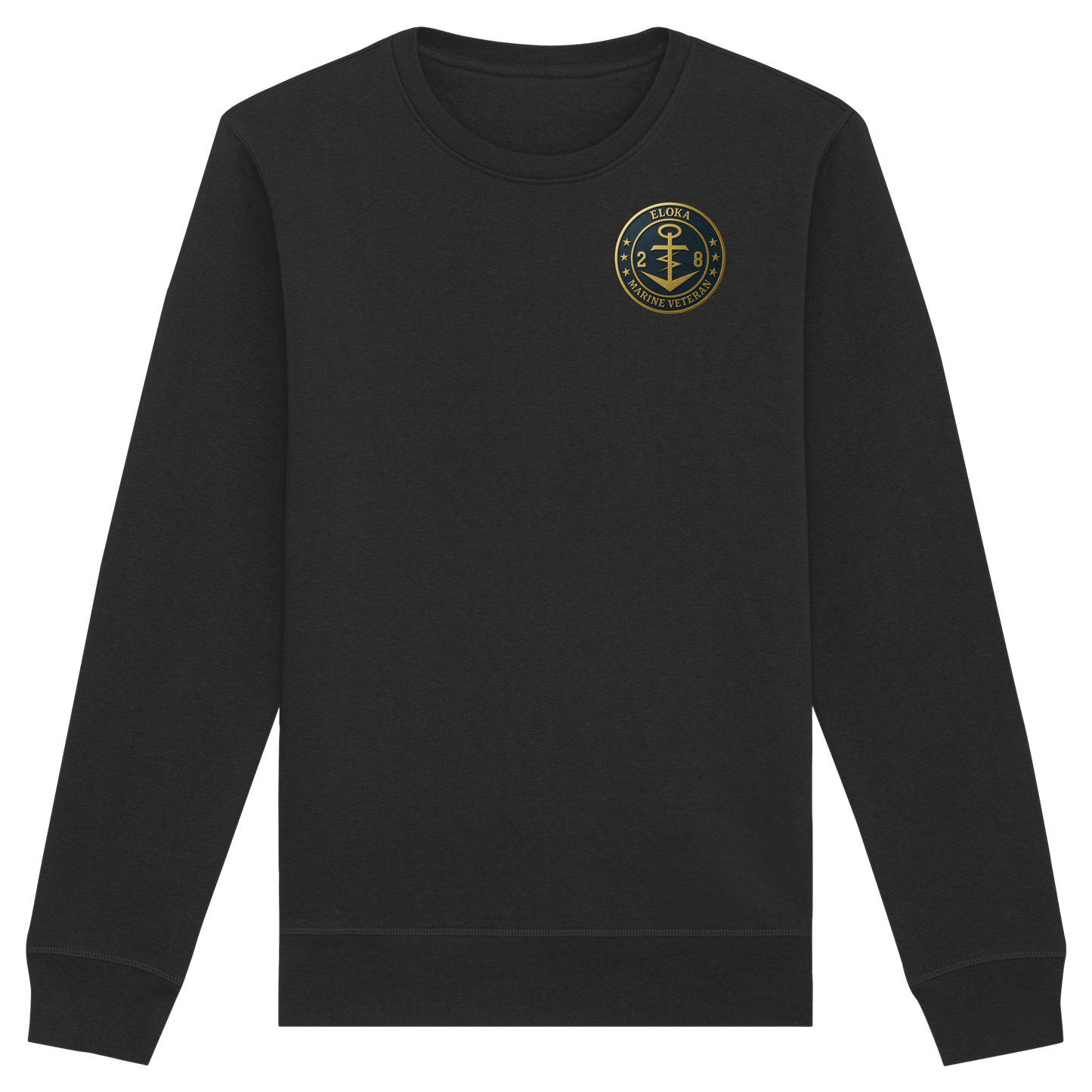 Marine Veteran 28er ELOKA - Metalleffekt - Organic Basic Unisex Sweatshirt