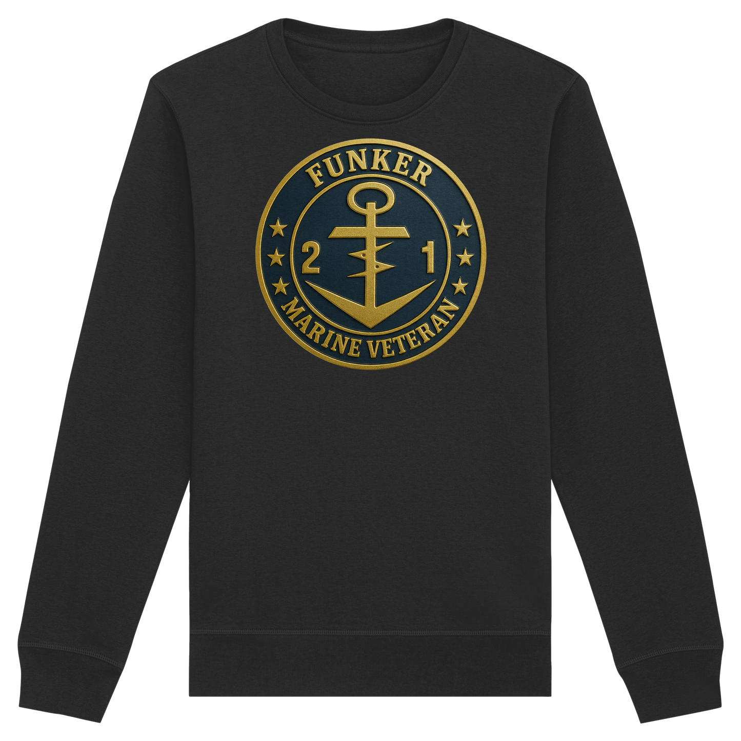 Marine Veteran 21er FUNKER - Metalleffekt - Organic Basic Unisex Sweatshirt