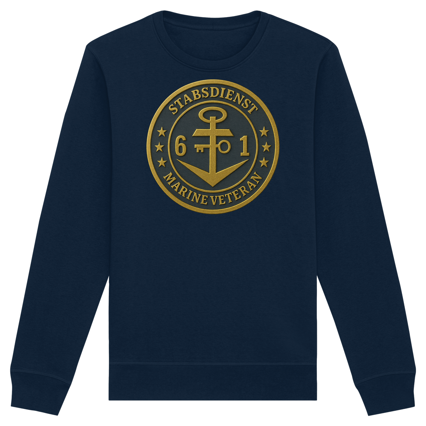 Marine Veteran 61er STABSDIENST - Metalleffekt - Organic Basic Unisex Sweatshirt