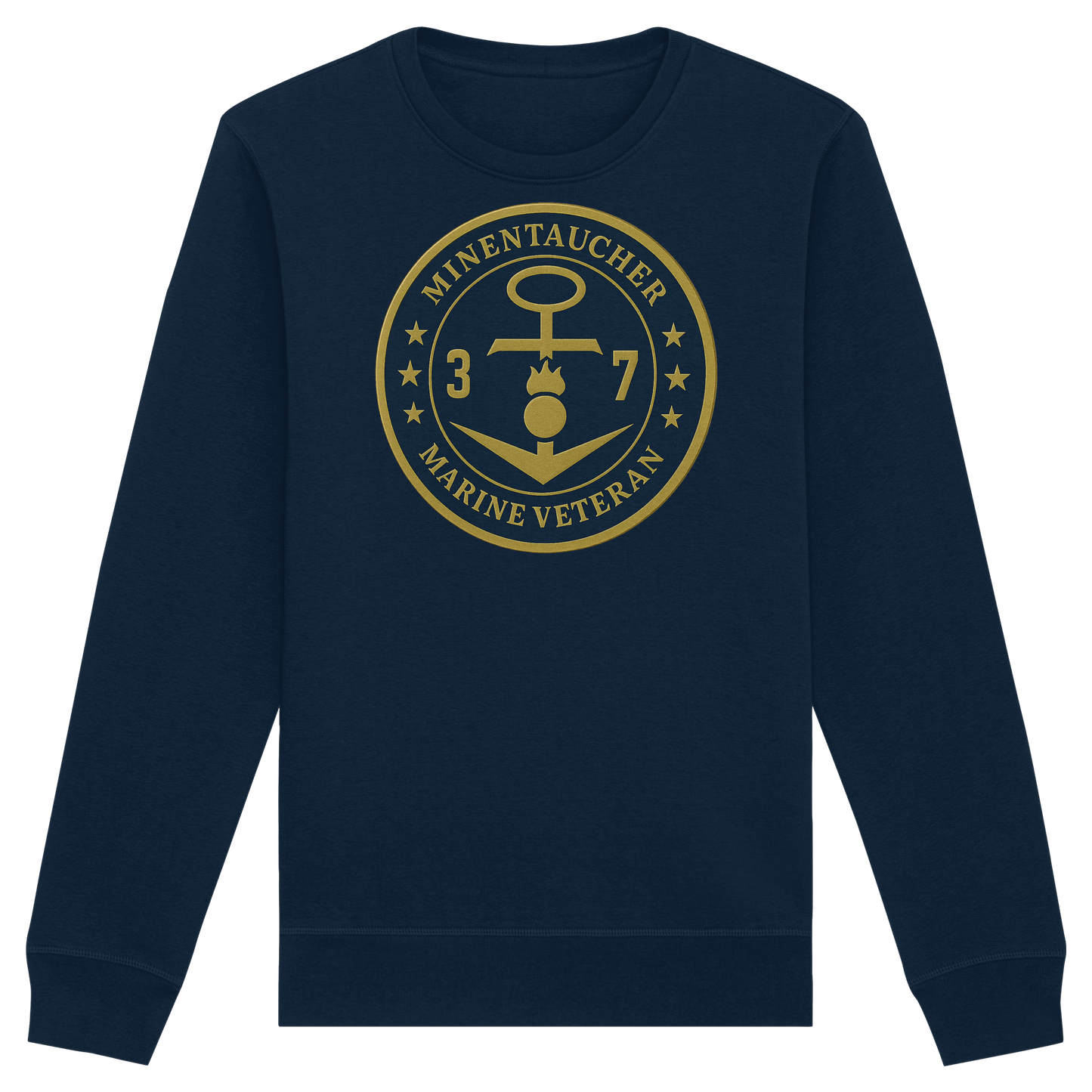 Marine Veteran 37er MINENTAUCHER - Metalleffekt - Organic Basic Unisex Sweatshirt