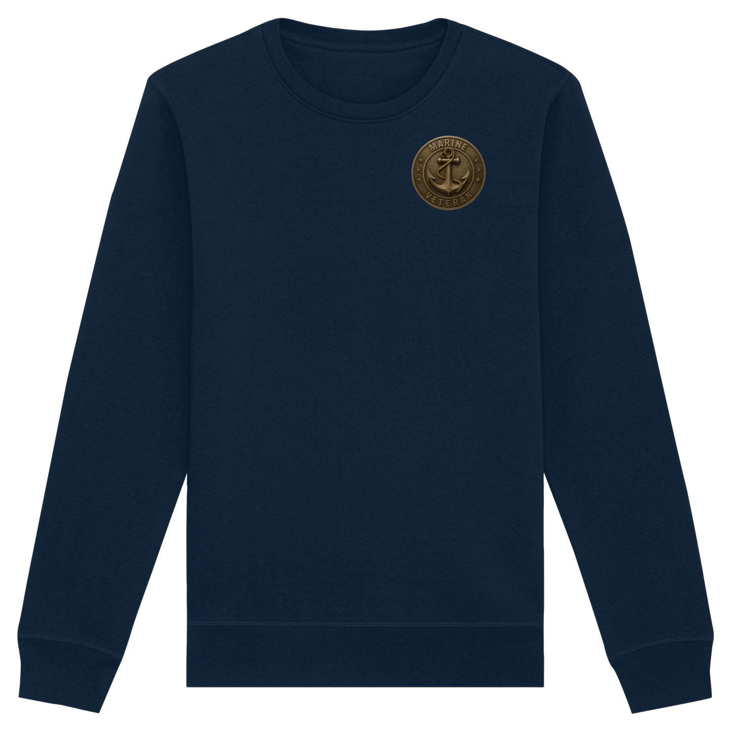 Marine Veteran - Metalleffekt - Organic Basic Unisex Sweatshirt