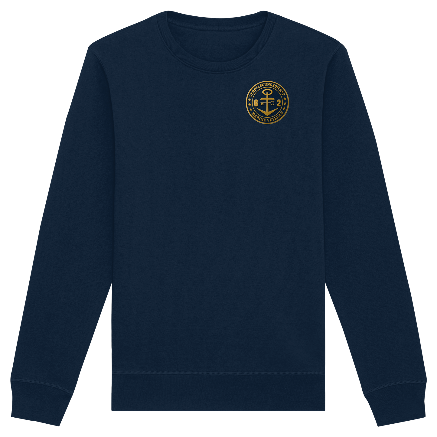 Marine Veteran 62er VERPFLEGUNGSDIENST - Metalleffekt - Organic Basic Unisex Sweatshirt