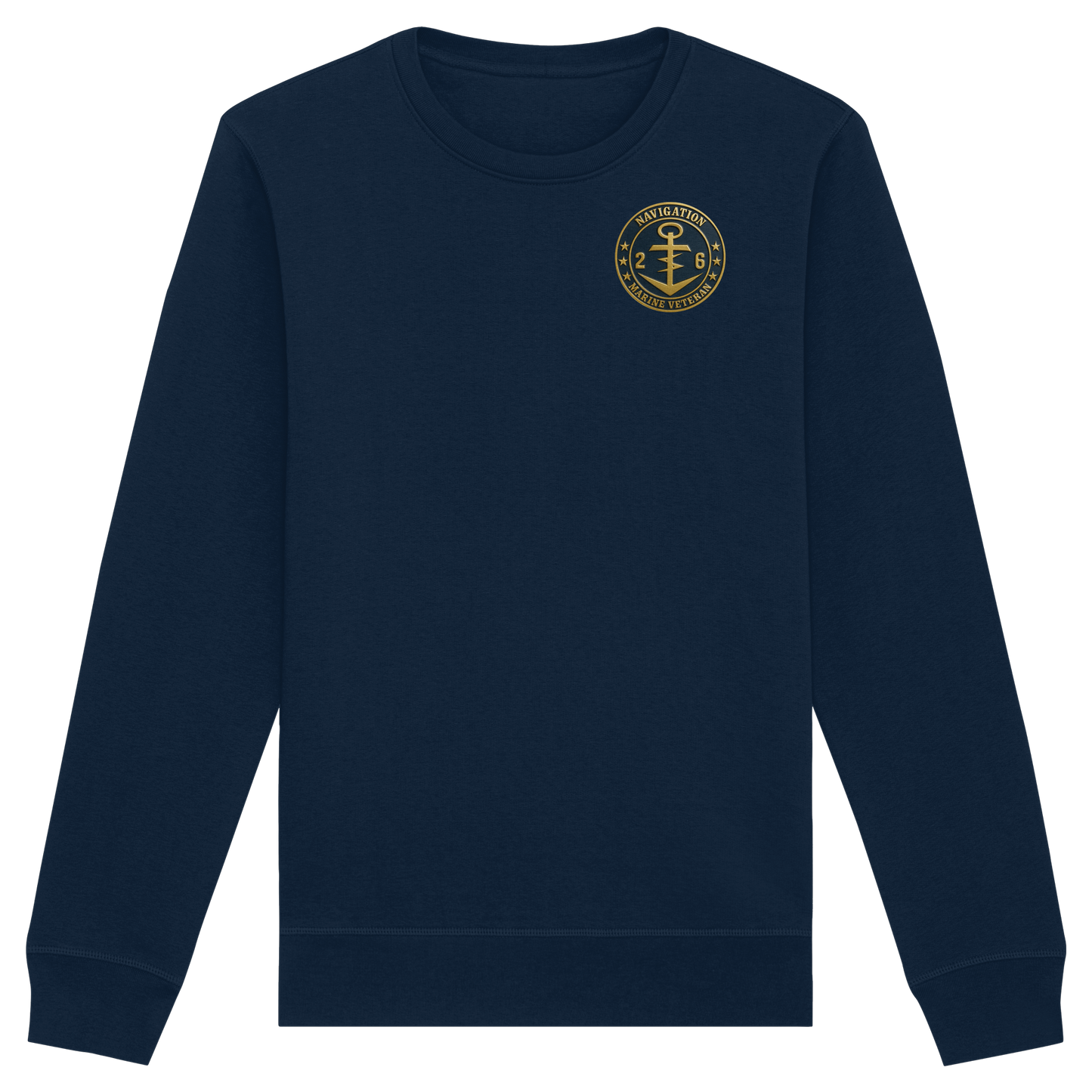Marine Veteran 26er NAVIGATION - Metalleffekt - Organic Basic Unisex Sweatshirt