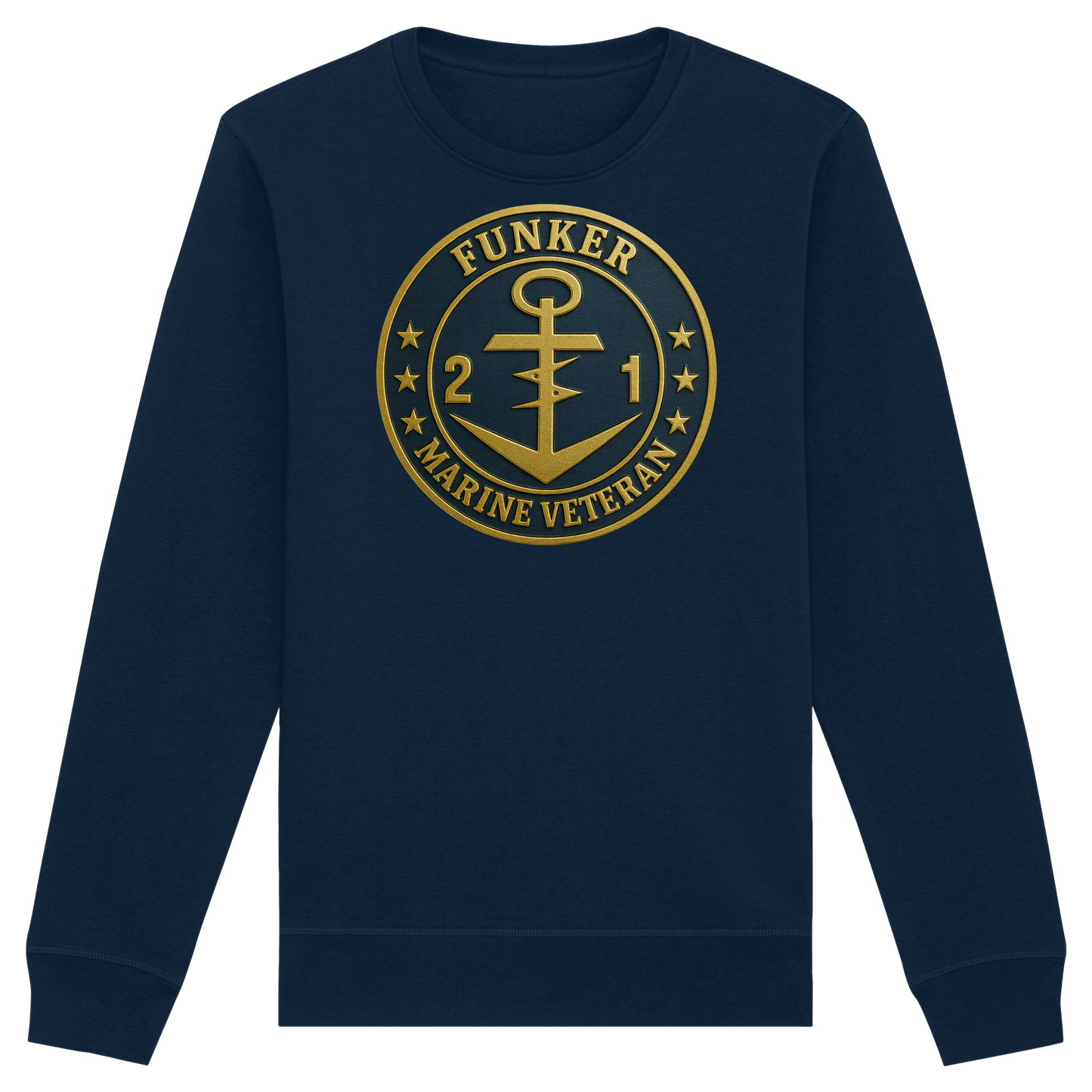 Marine Veteran 21er FUNKER - Metalleffekt - Organic Basic Unisex Sweatshirt