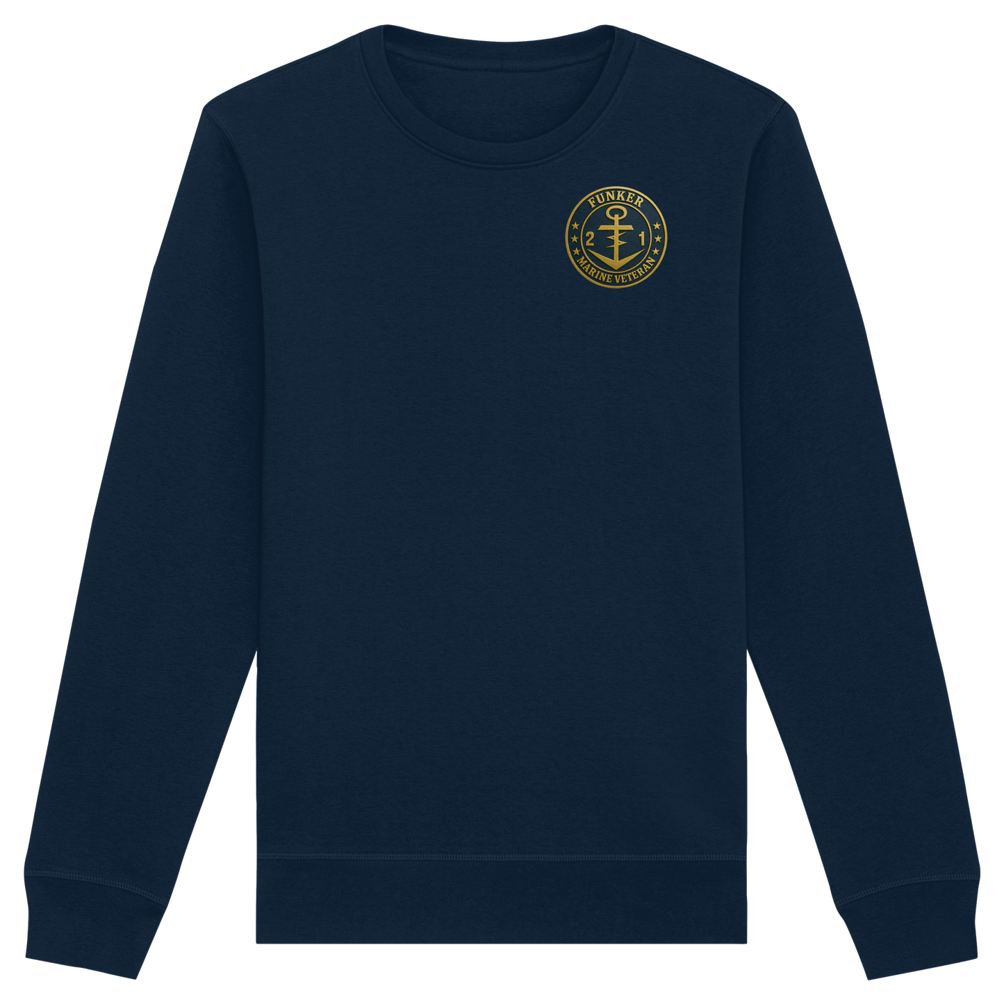 Marine Veteran 21er FUNKER - Metalleffekt - Organic Basic Unisex Sweatshirt