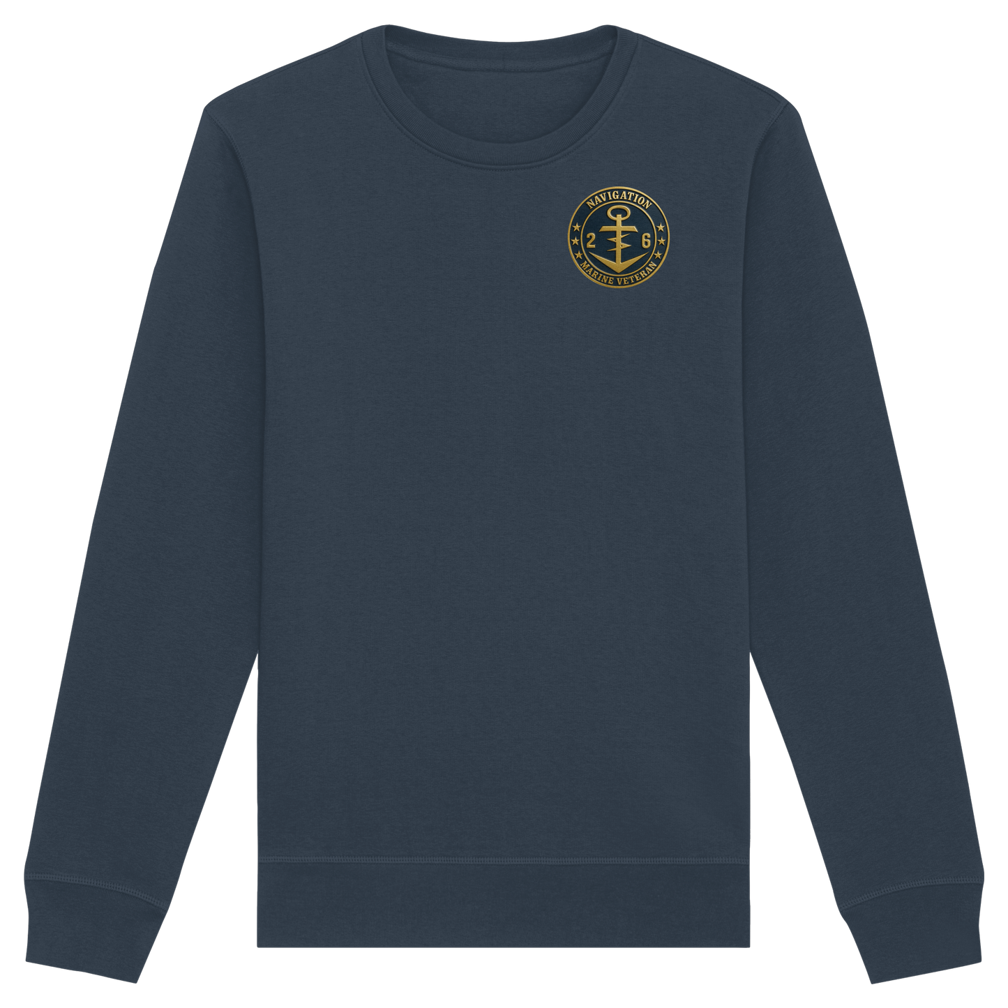 Marine Veteran 26er NAVIGATION - Metalleffekt - Organic Basic Unisex Sweatshirt