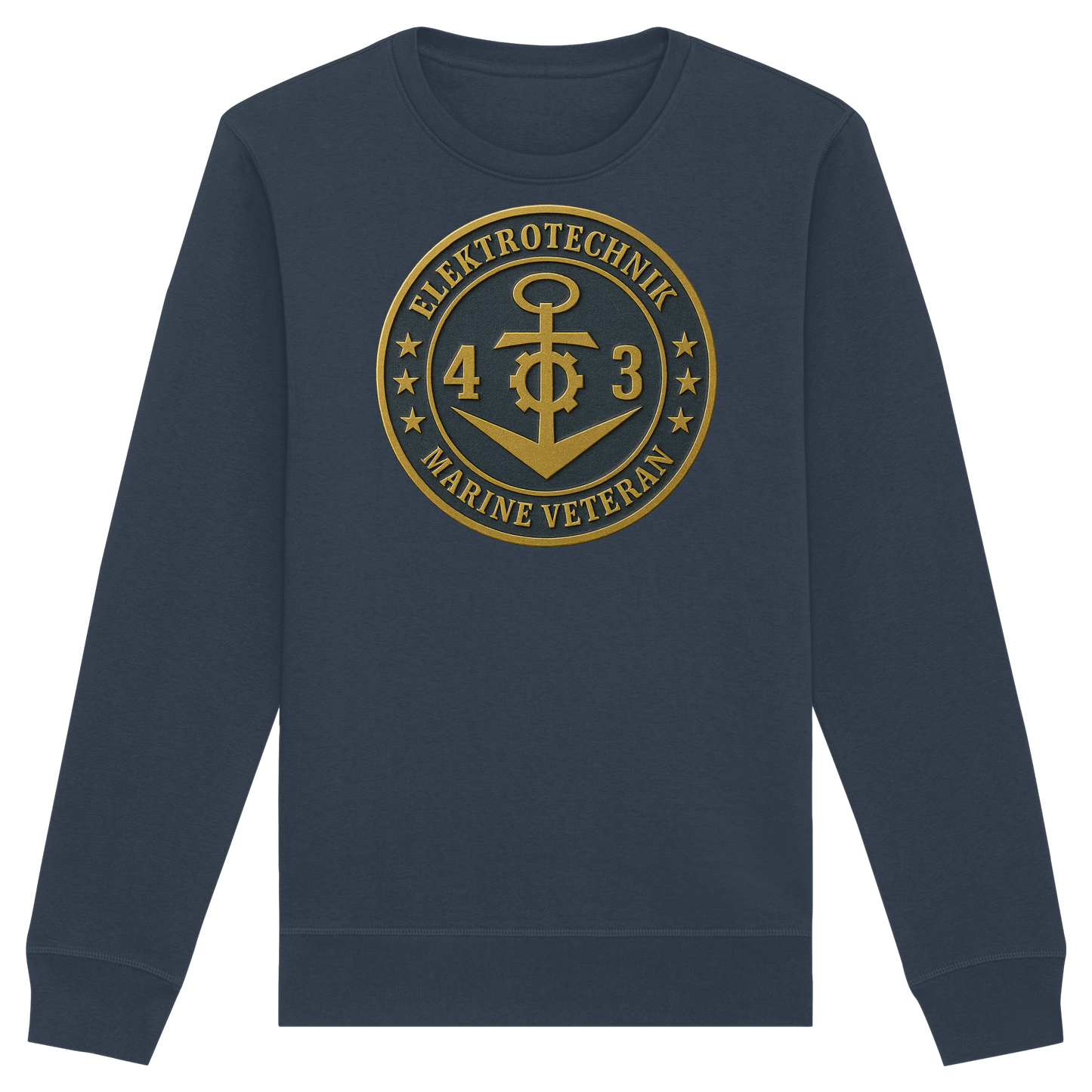 Marine Veteran 43er ELEKTROTECHNIK - Metalleffekt - Organic Basic Unisex Sweatshirt