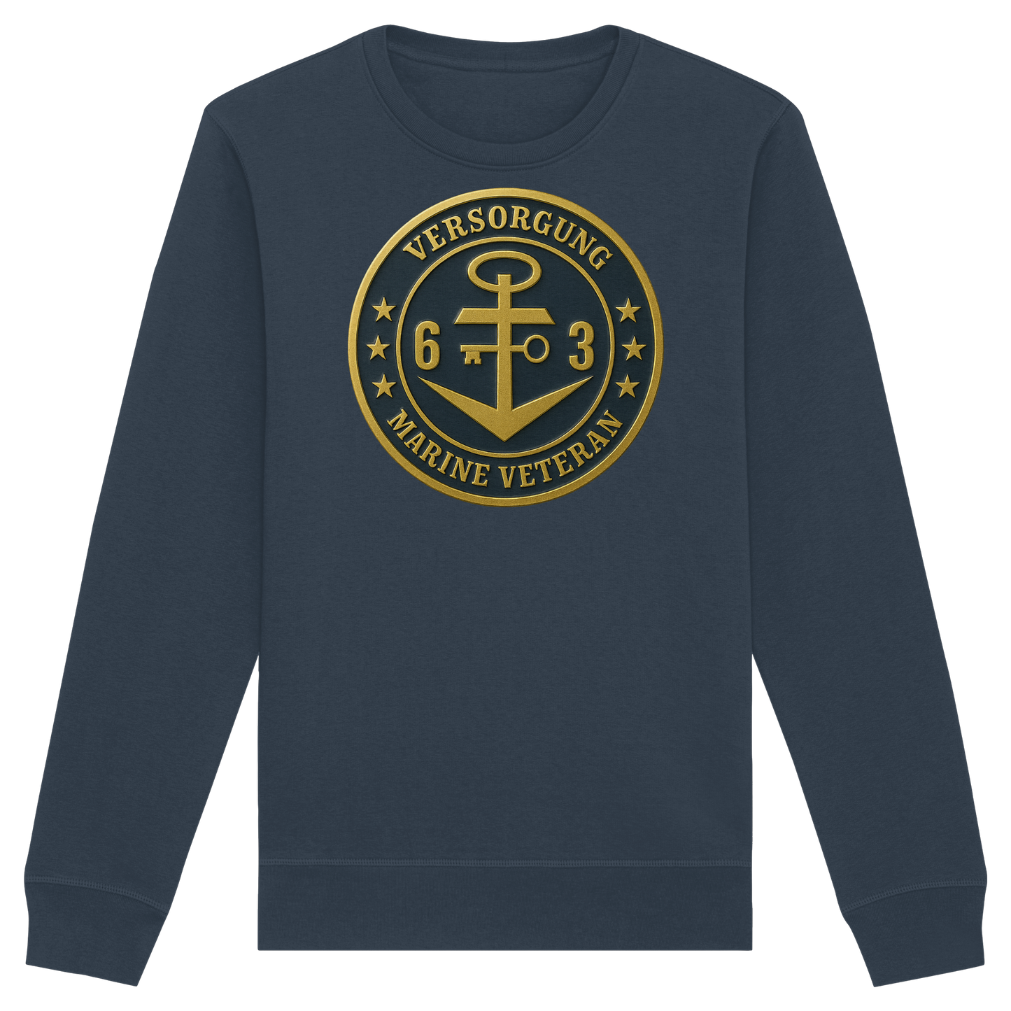 Marine Veteran 63er VERSORGUNG - Metalleffekt - Organic Basic Unisex Sweatshirt