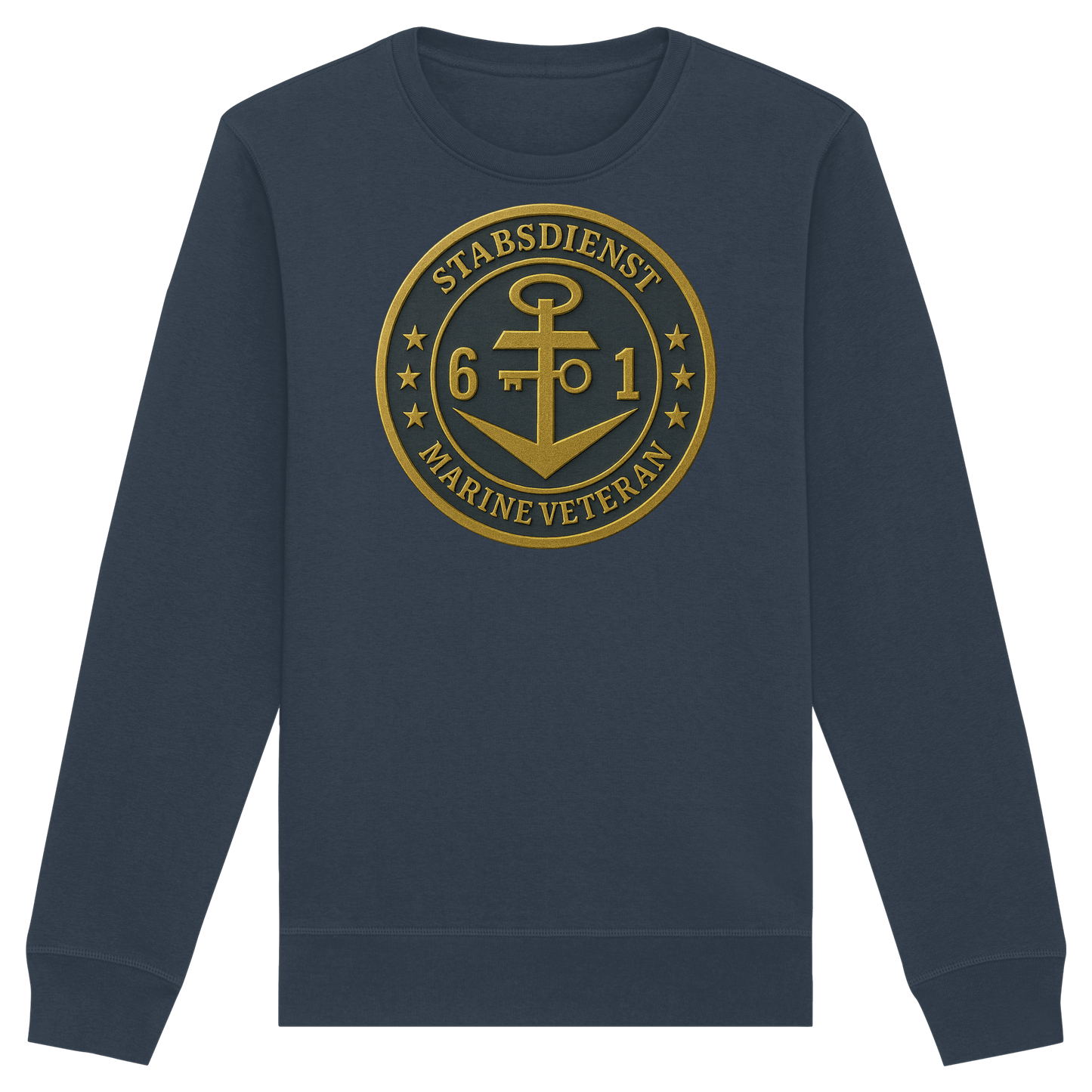 Marine Veteran 61er STABSDIENST - Metalleffekt - Organic Basic Unisex Sweatshirt