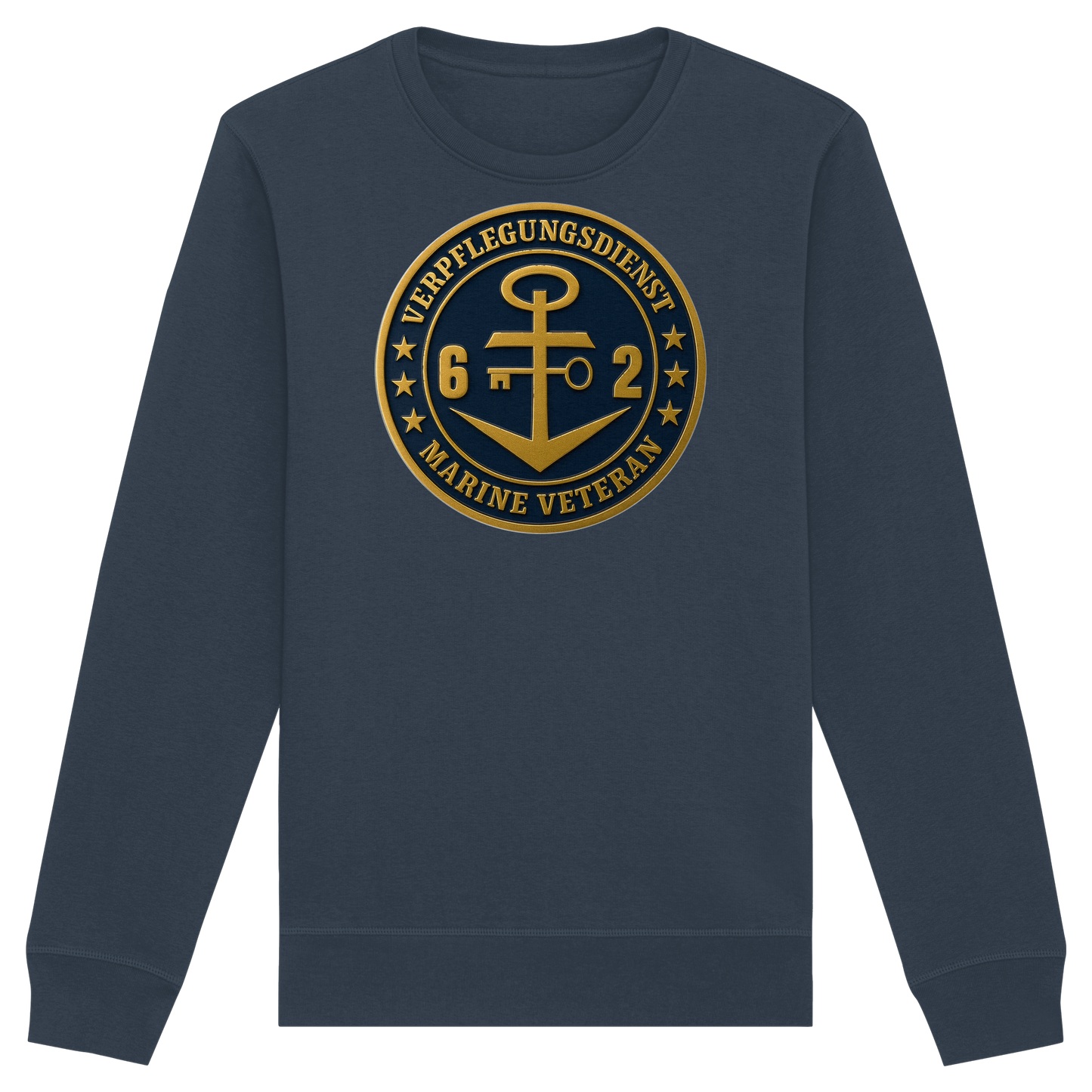 Marine Veteran 62er VERPFLEGUNGSDIENST - Metalleffekt - Organic Basic Unisex Sweatshirt