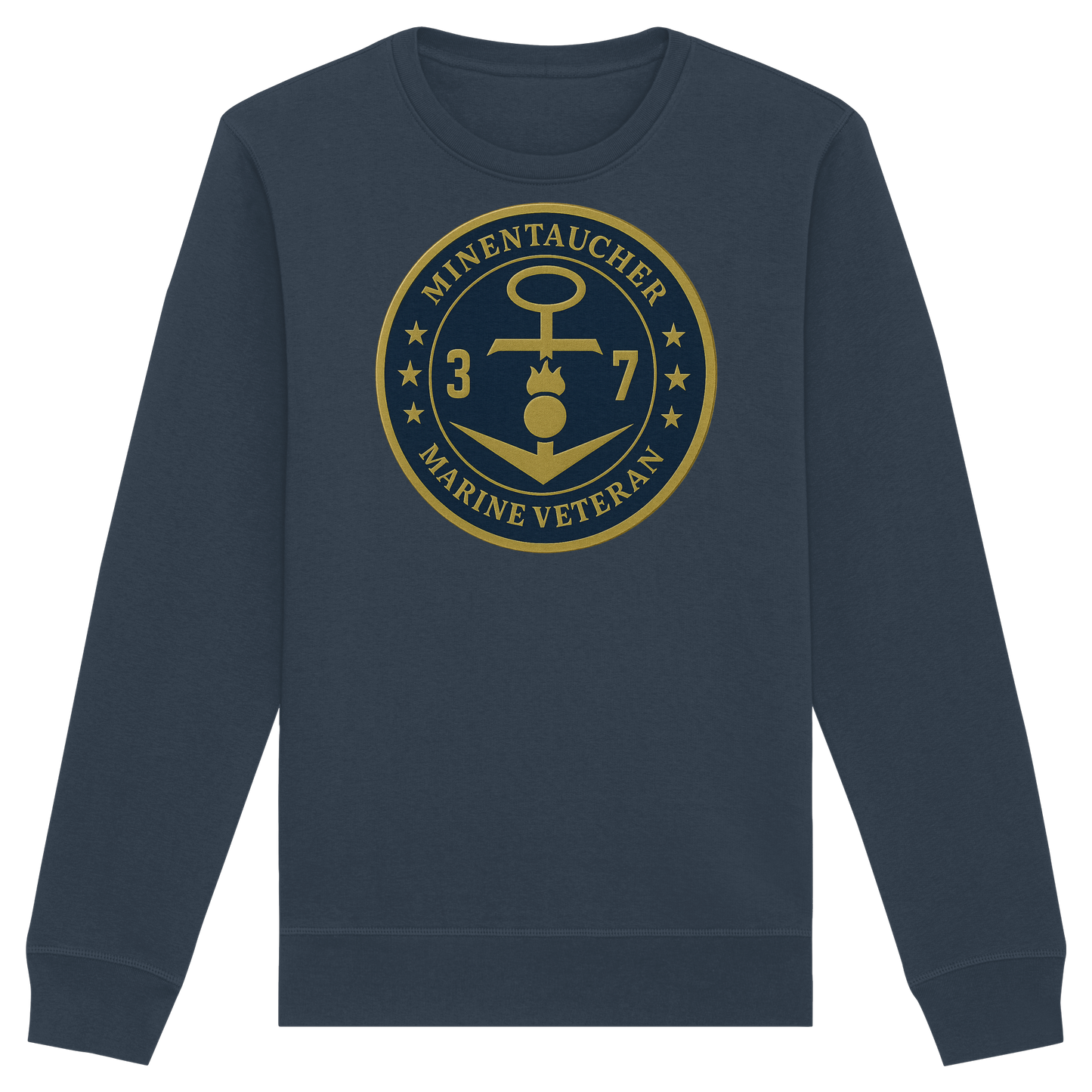 Marine Veteran 37er MINENTAUCHER - Metalleffekt - Organic Basic Unisex Sweatshirt