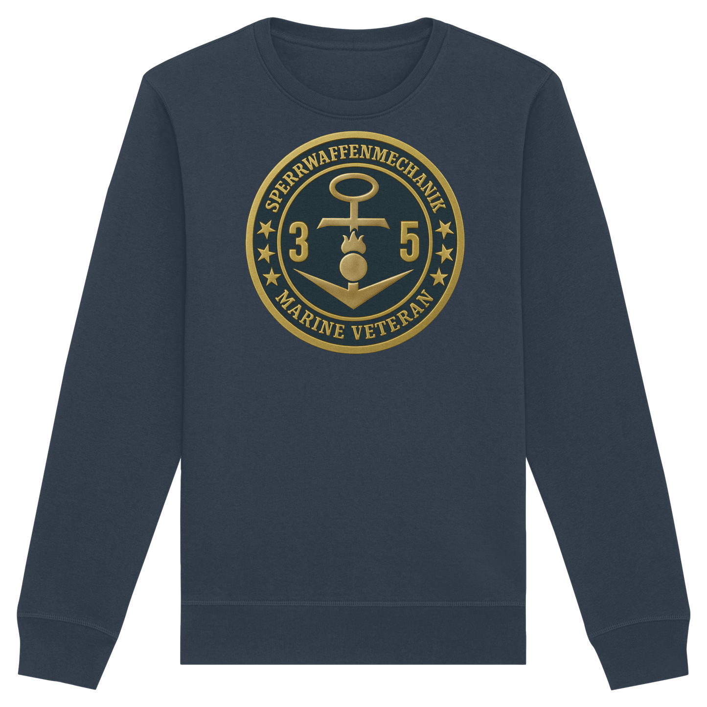Marine Veteran 35er SPERRWAFFENMECHANIK - Metalleffekt - Organic Basic Unisex Sweatshirt