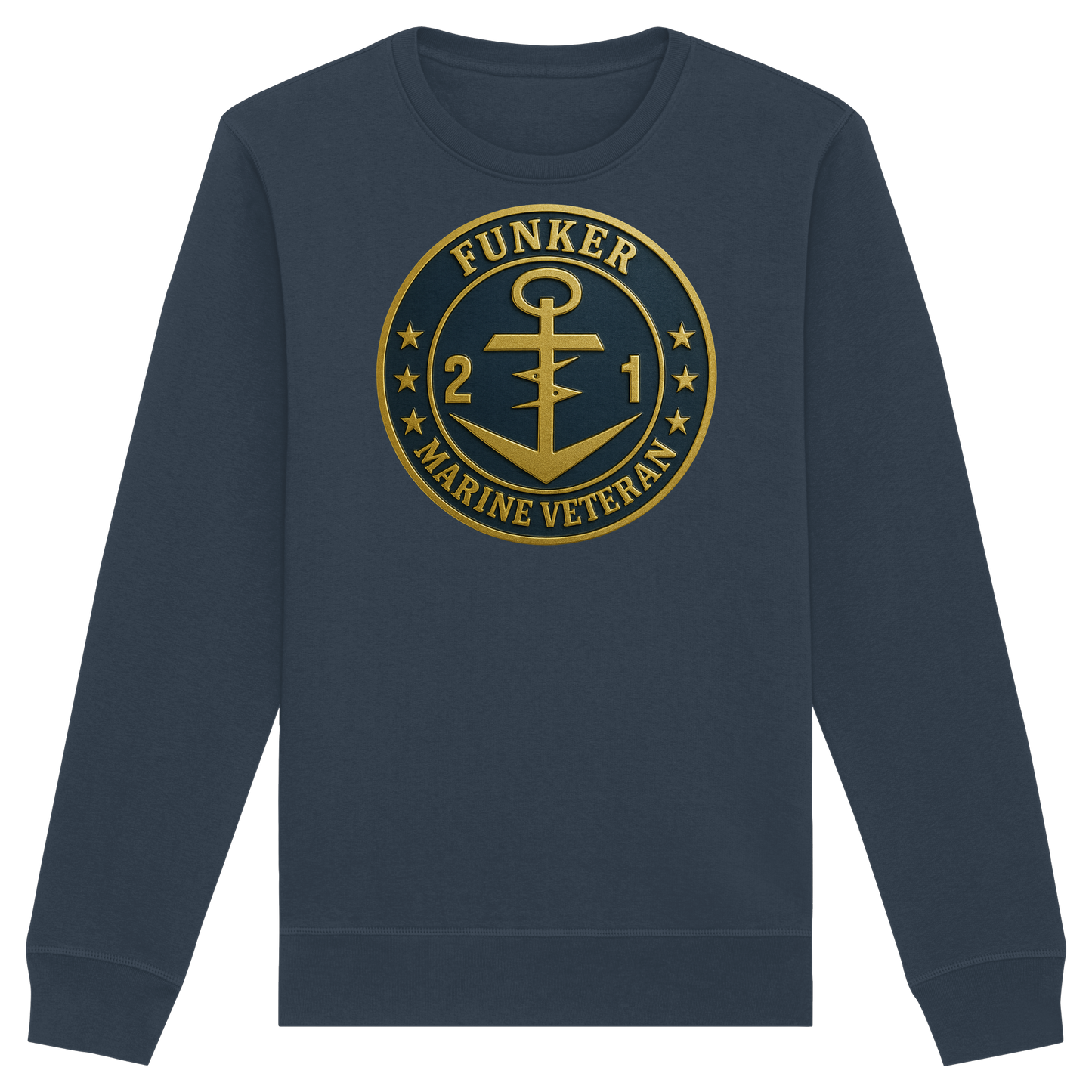 Marine Veteran 21er FUNKER - Metalleffekt - Organic Basic Unisex Sweatshirt