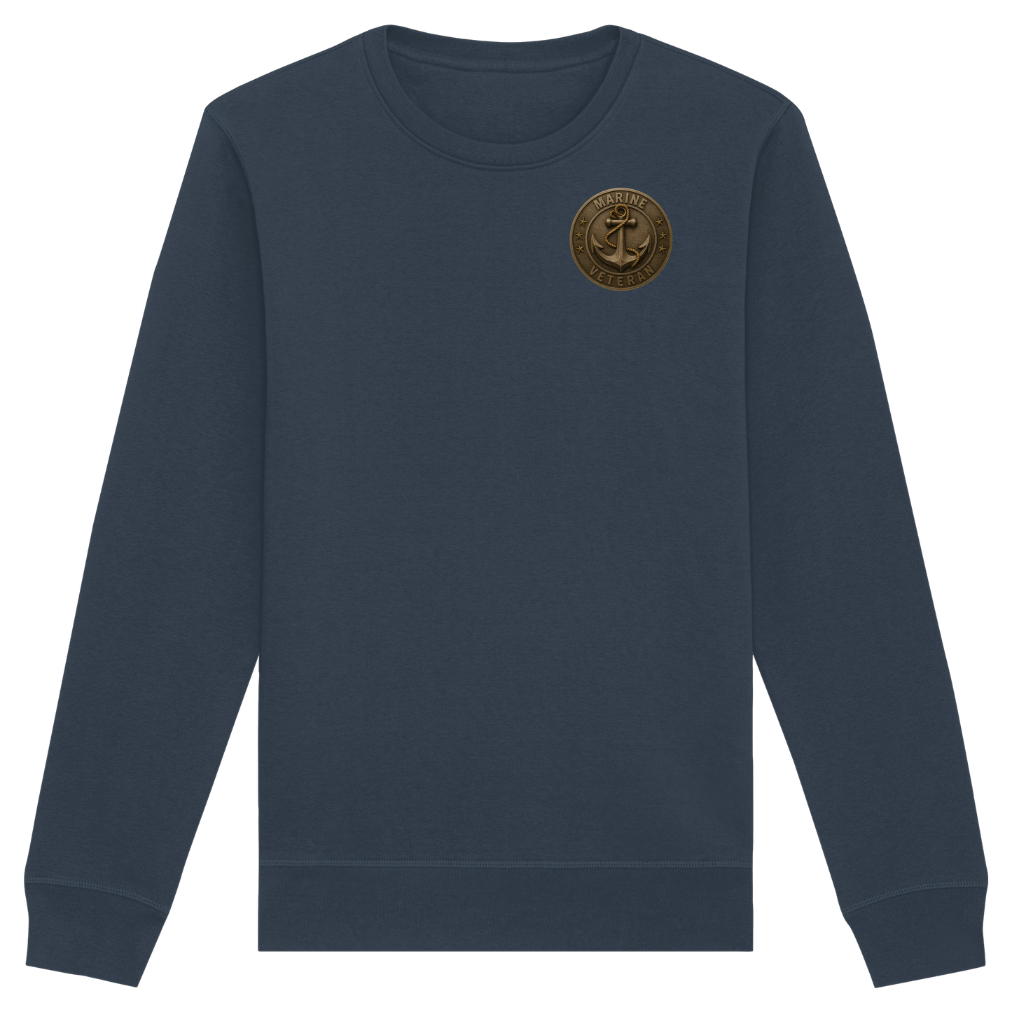 Marine Veteran - Metalleffekt - Organic Basic Unisex Sweatshirt