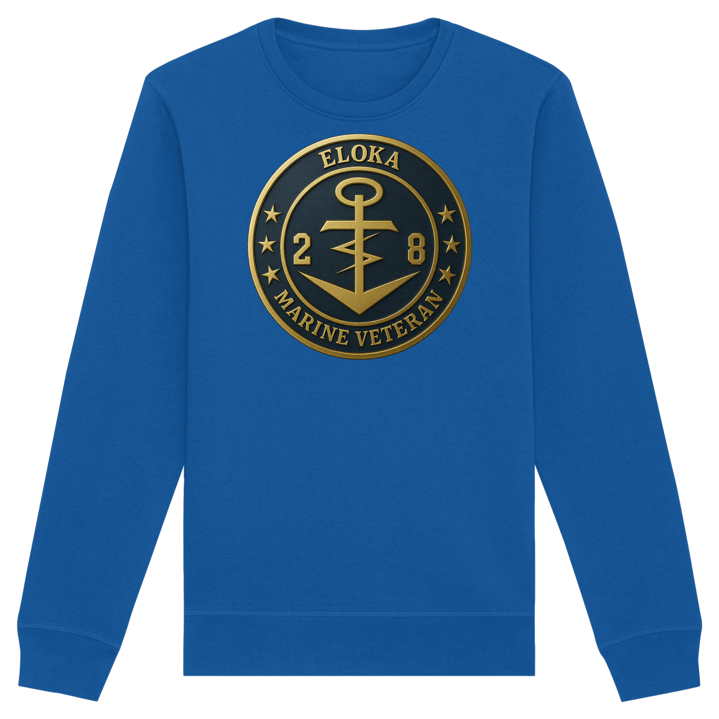Marine Veteran 28er ELOKA - Metalleffekt - Organic Basic Unisex Sweatshirt