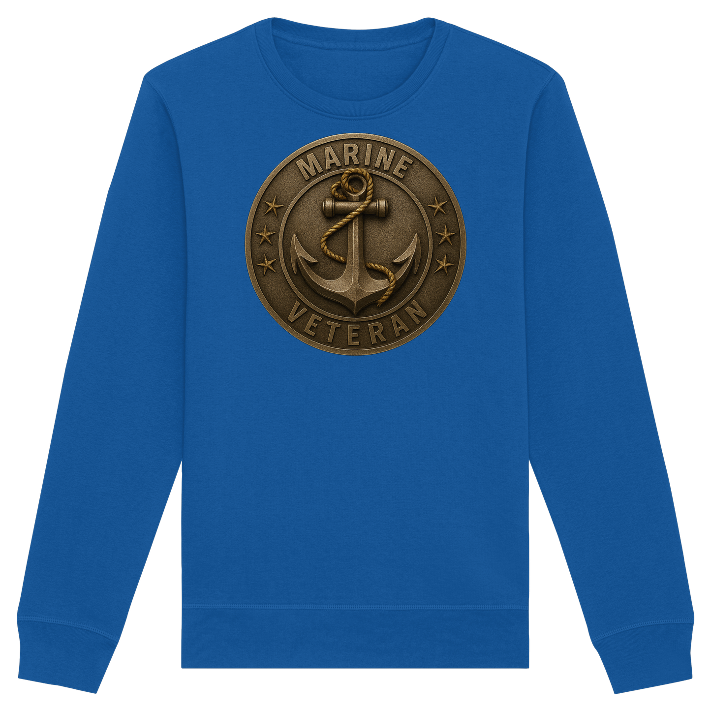 Marine Veteran - Metalleffekt - Organic Basic Unisex Sweatshirt