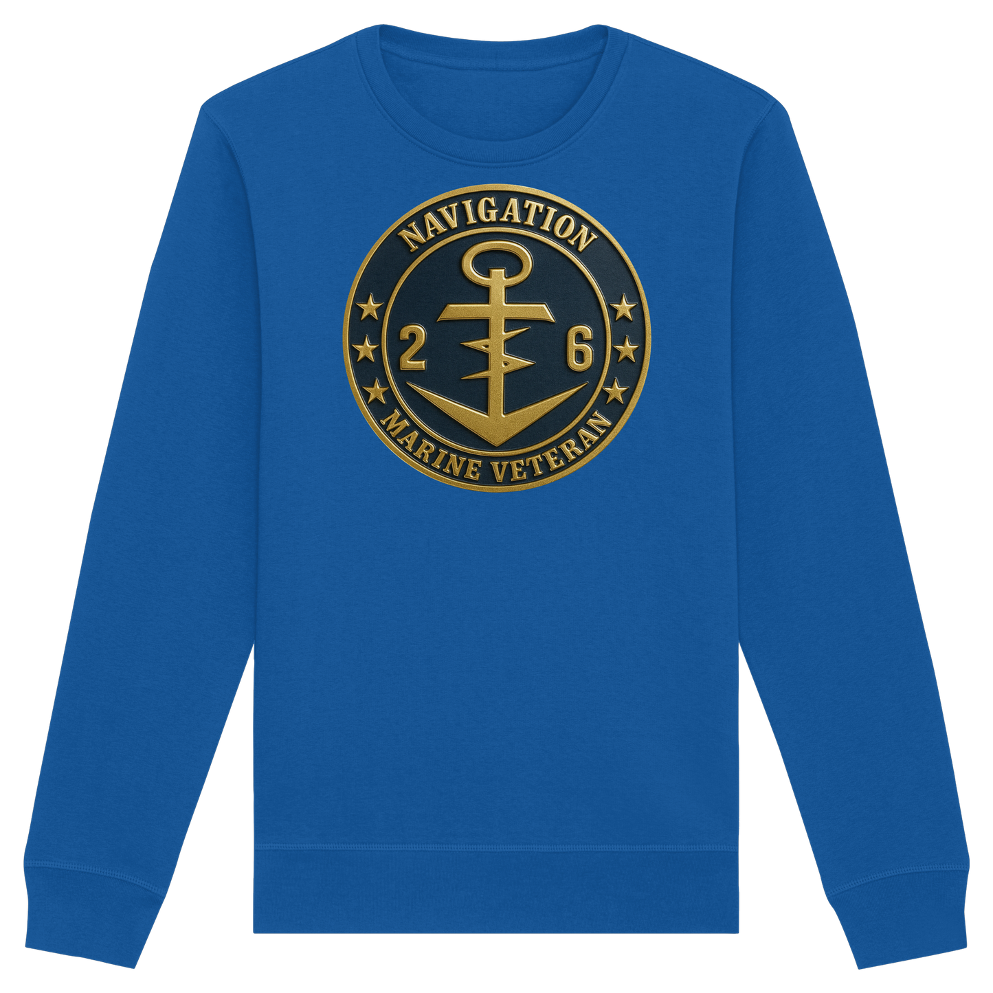 Marine Veteran 26er NAVIGATION - Metalleffekt - Organic Basic Unisex Sweatshirt