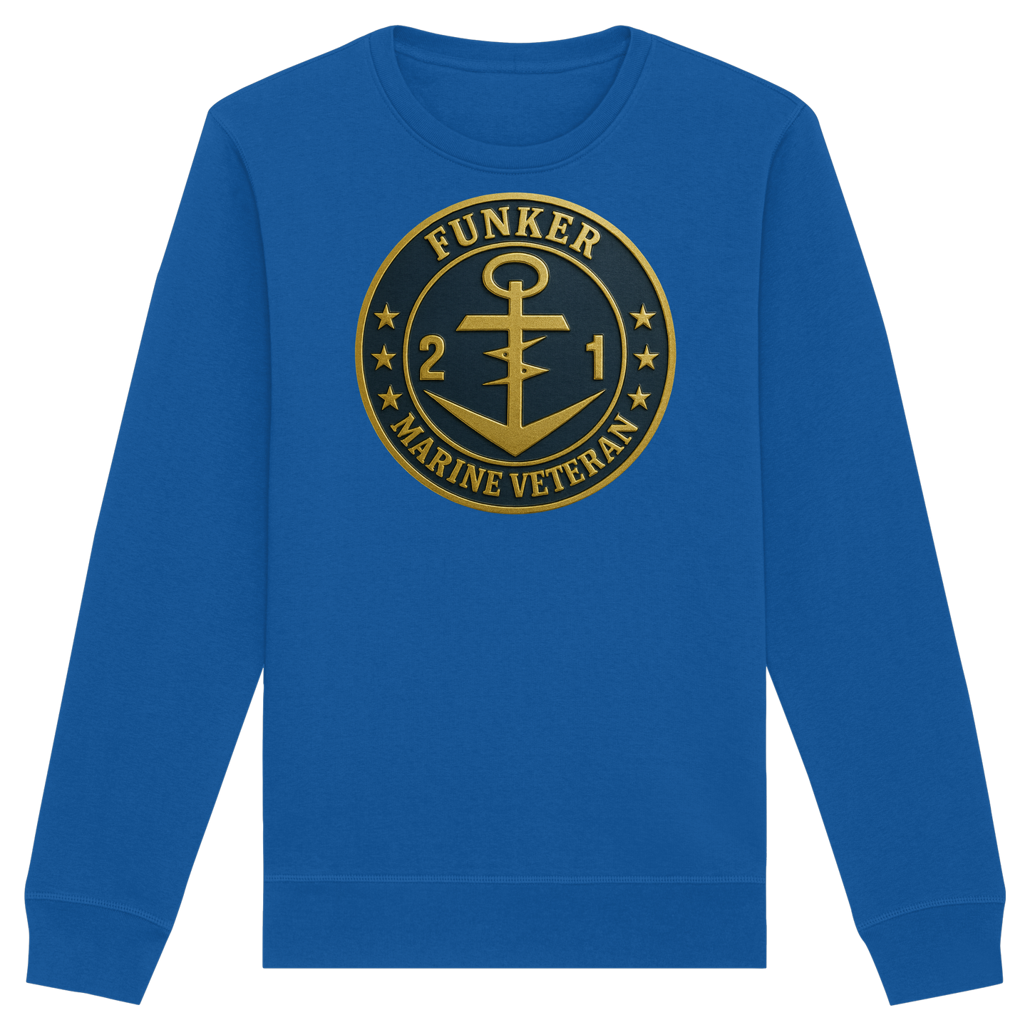 Marine Veteran 21er FUNKER - Metalleffekt - Organic Basic Unisex Sweatshirt