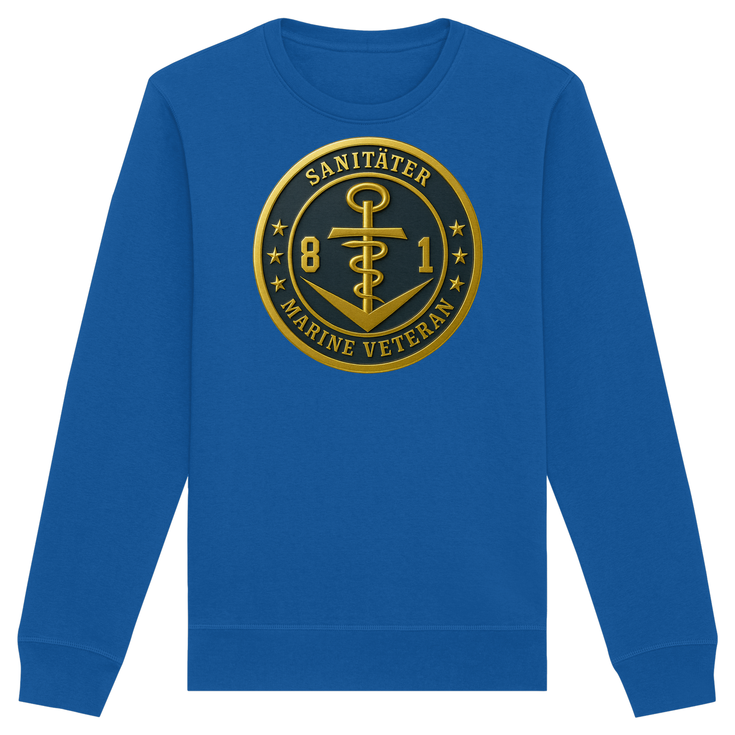 Marine Veteran 81er SANITÄTER - Metalleffekt - Organic Basic Unisex Sweatshirt