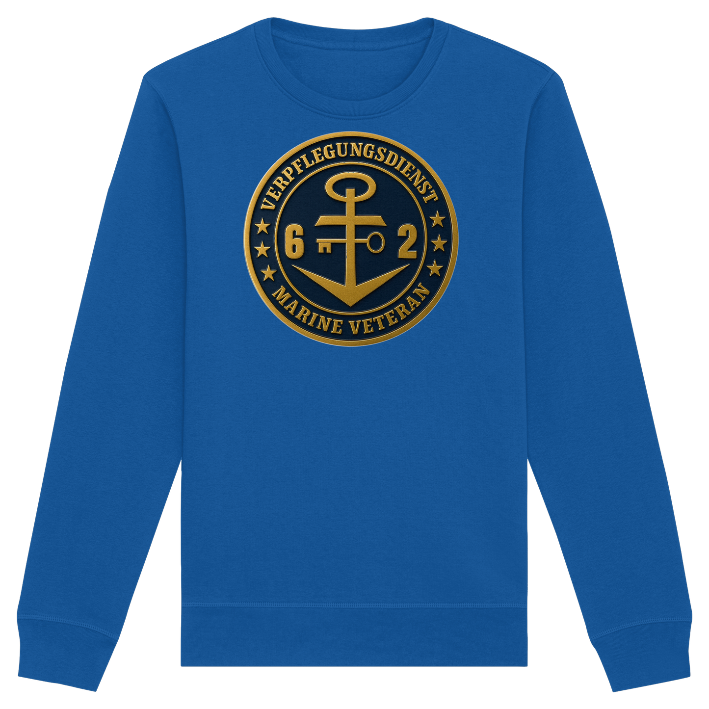 Marine Veteran 62er VERPFLEGUNGSDIENST - Metalleffekt - Organic Basic Unisex Sweatshirt