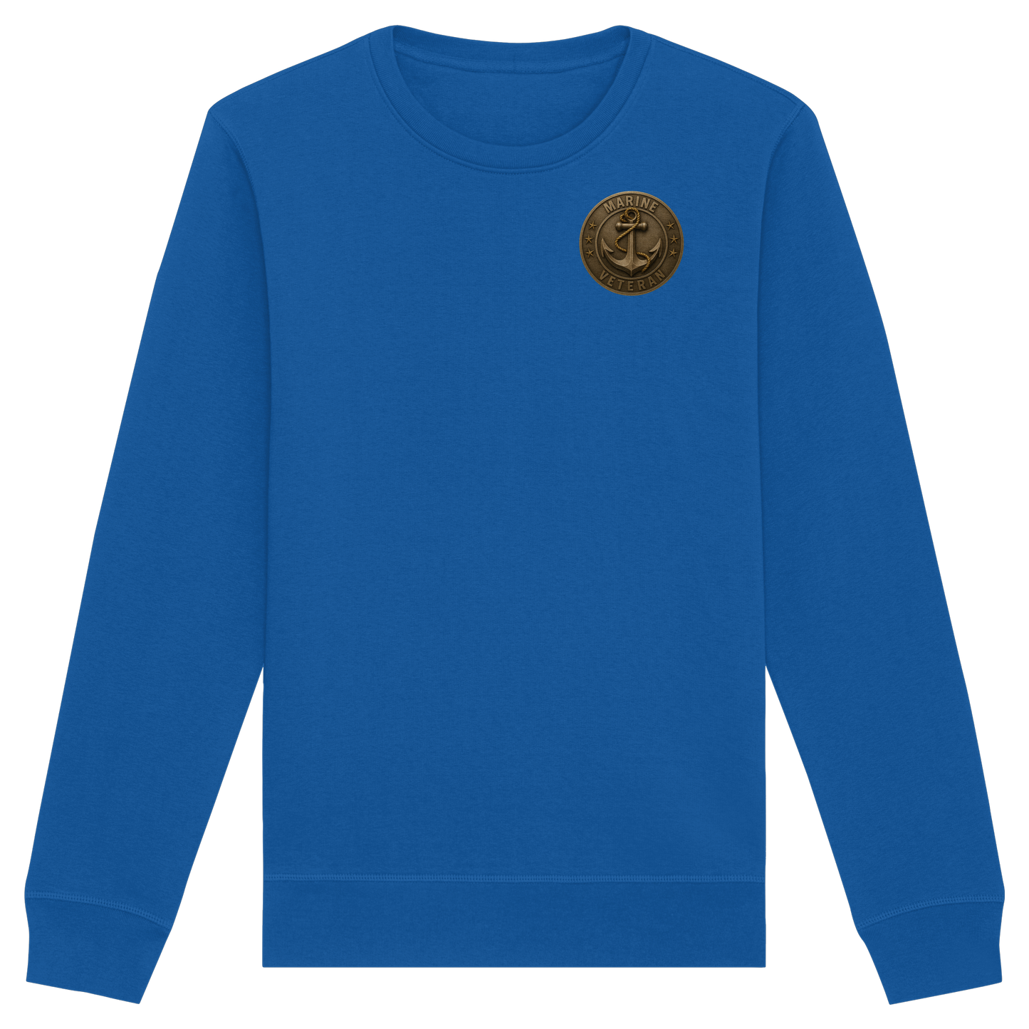Marine Veteran - Metalleffekt - Organic Basic Unisex Sweatshirt