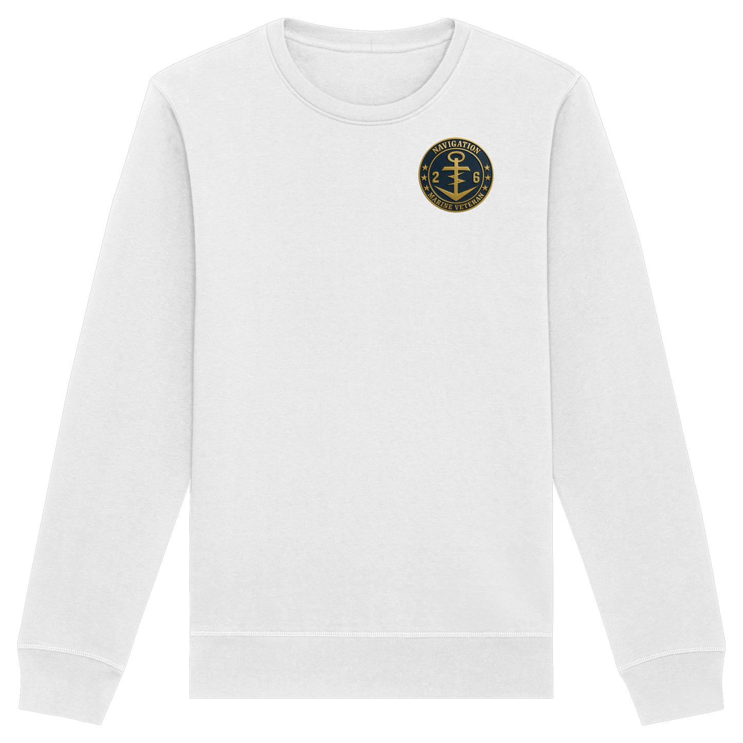 Marine Veteran 26er NAVIGATION - Metalleffekt - Organic Basic Unisex Sweatshirt