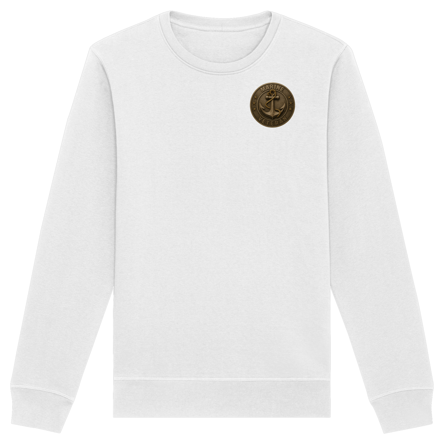 Marine Veteran - Metalleffekt - Organic Basic Unisex Sweatshirt