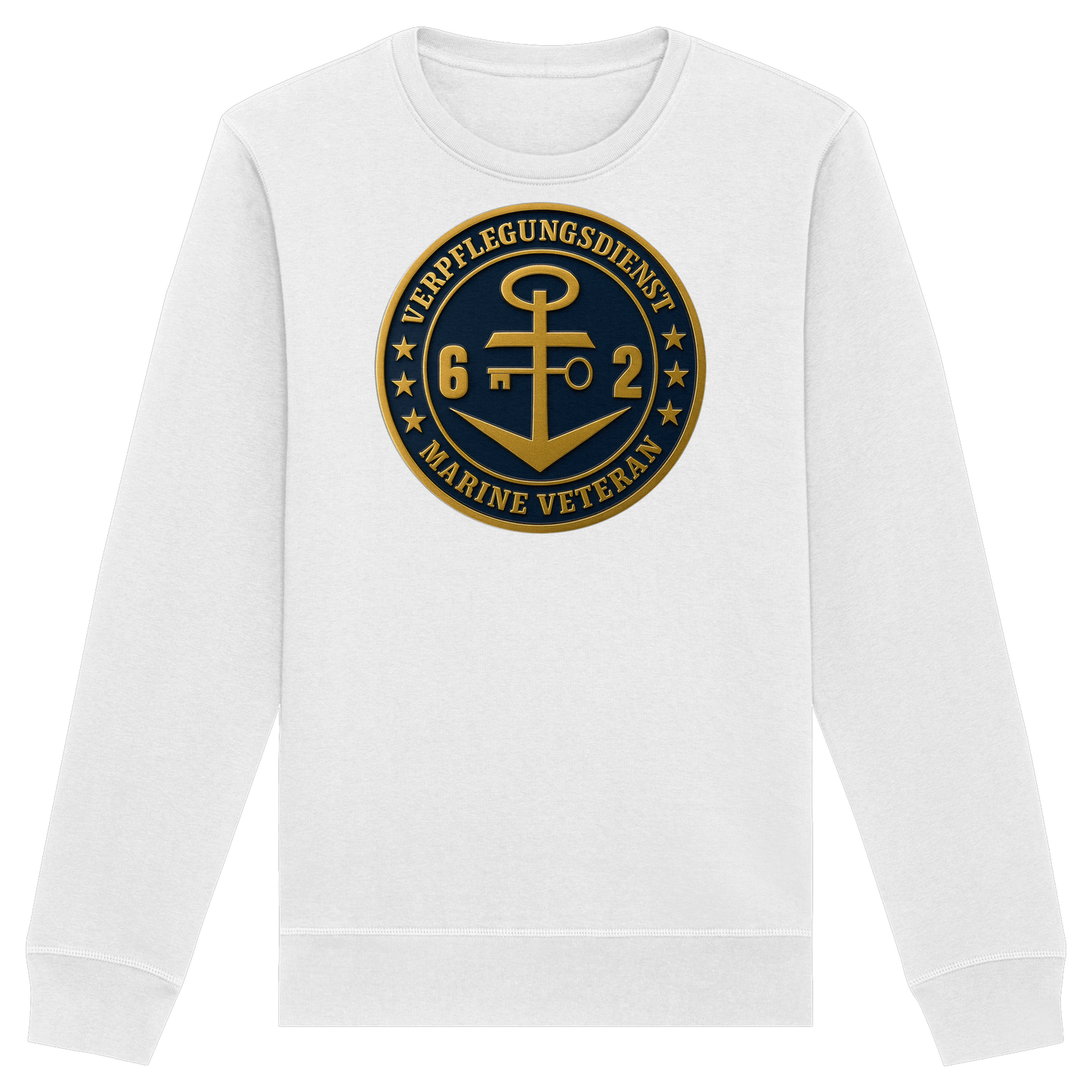 Marine Veteran 62er VERPFLEGUNGSDIENST - Metalleffekt - Organic Basic Unisex Sweatshirt