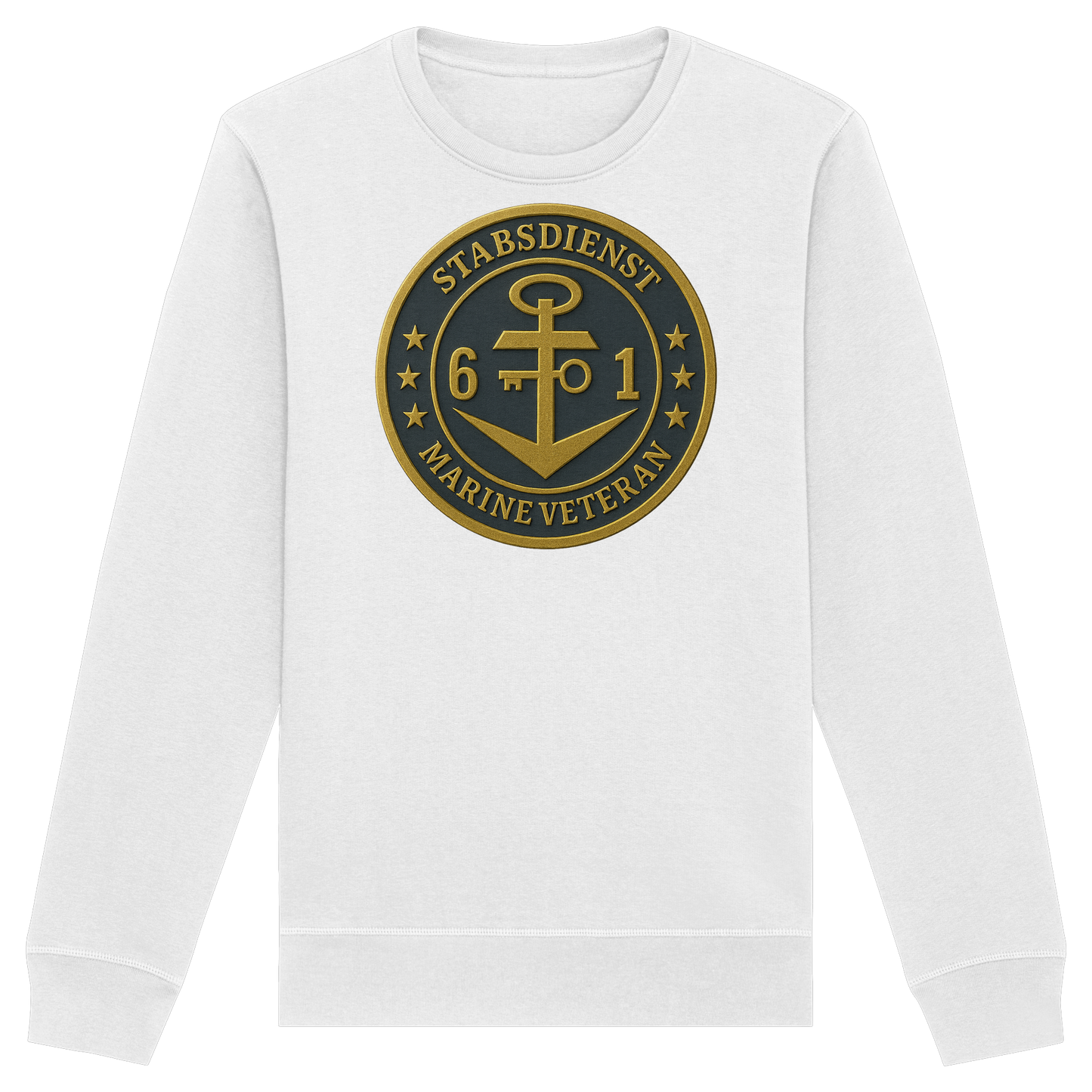 Marine Veteran 61er STABSDIENST - Metalleffekt - Organic Basic Unisex Sweatshirt