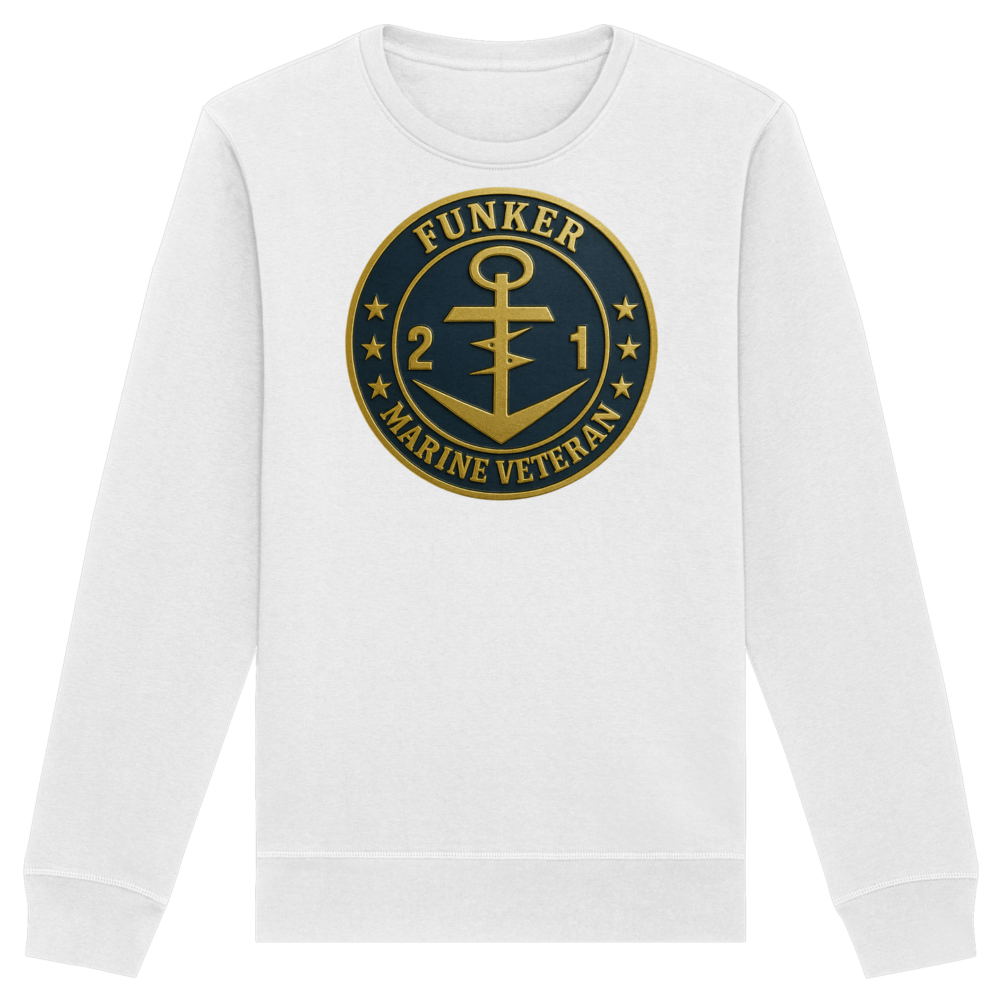 Marine Veteran 21er FUNKER - Metalleffekt - Organic Basic Unisex Sweatshirt