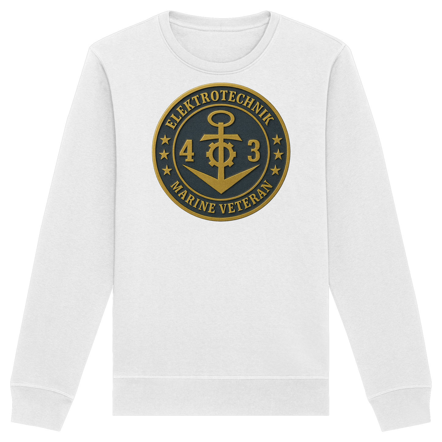 Marine Veteran 43er ELEKTROTECHNIK - Metalleffekt - Organic Basic Unisex Sweatshirt