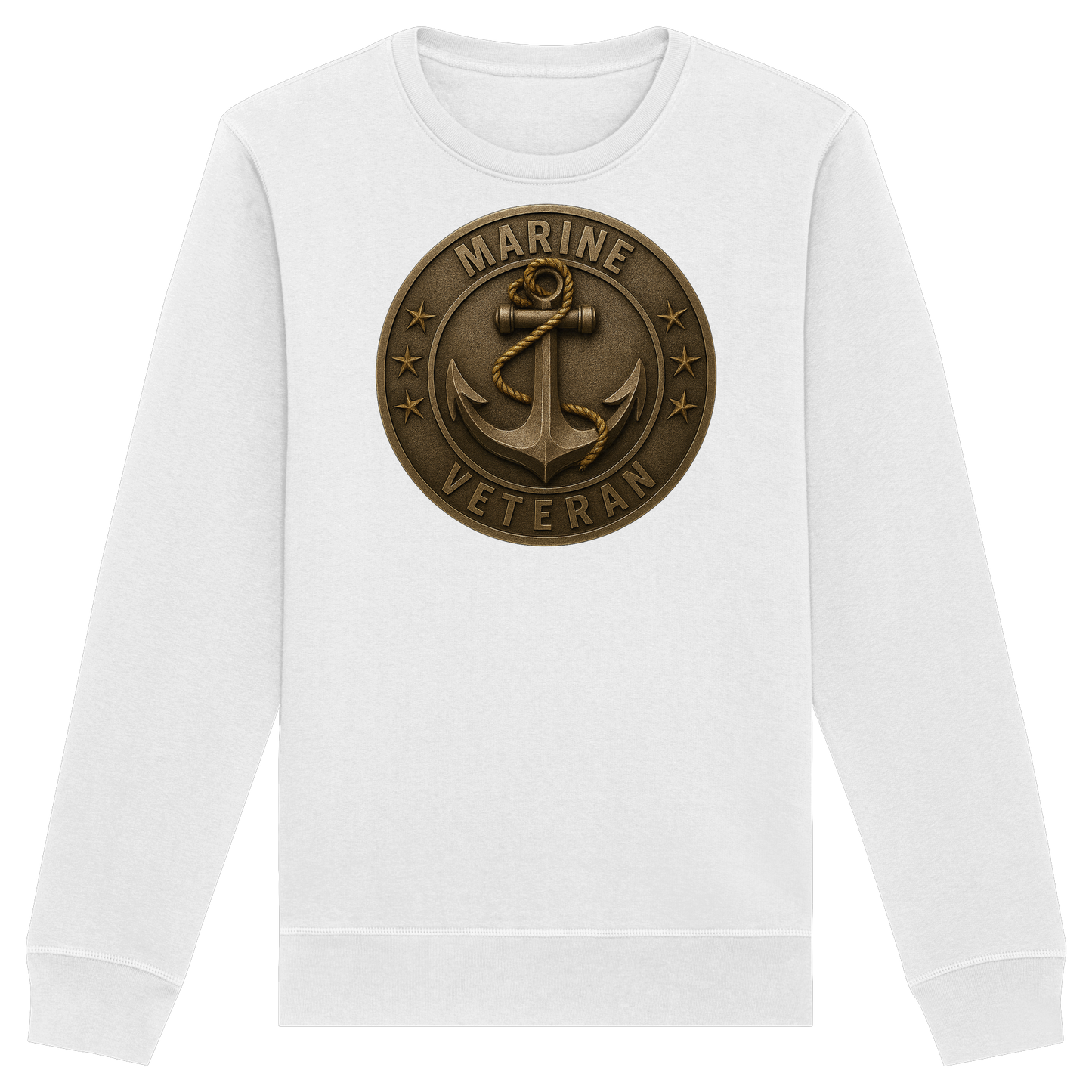 Marine Veteran - Metalleffekt - Organic Basic Unisex Sweatshirt