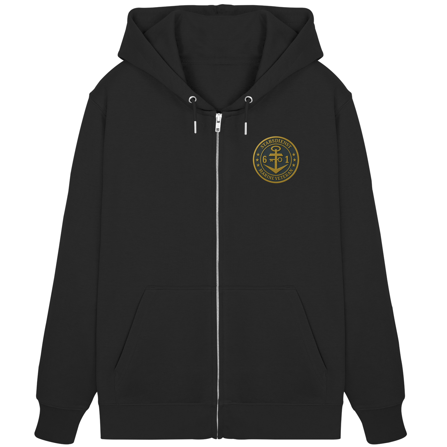Marine Veteran 61er STABSDIENST - Metalleffekt - Organic Zipper