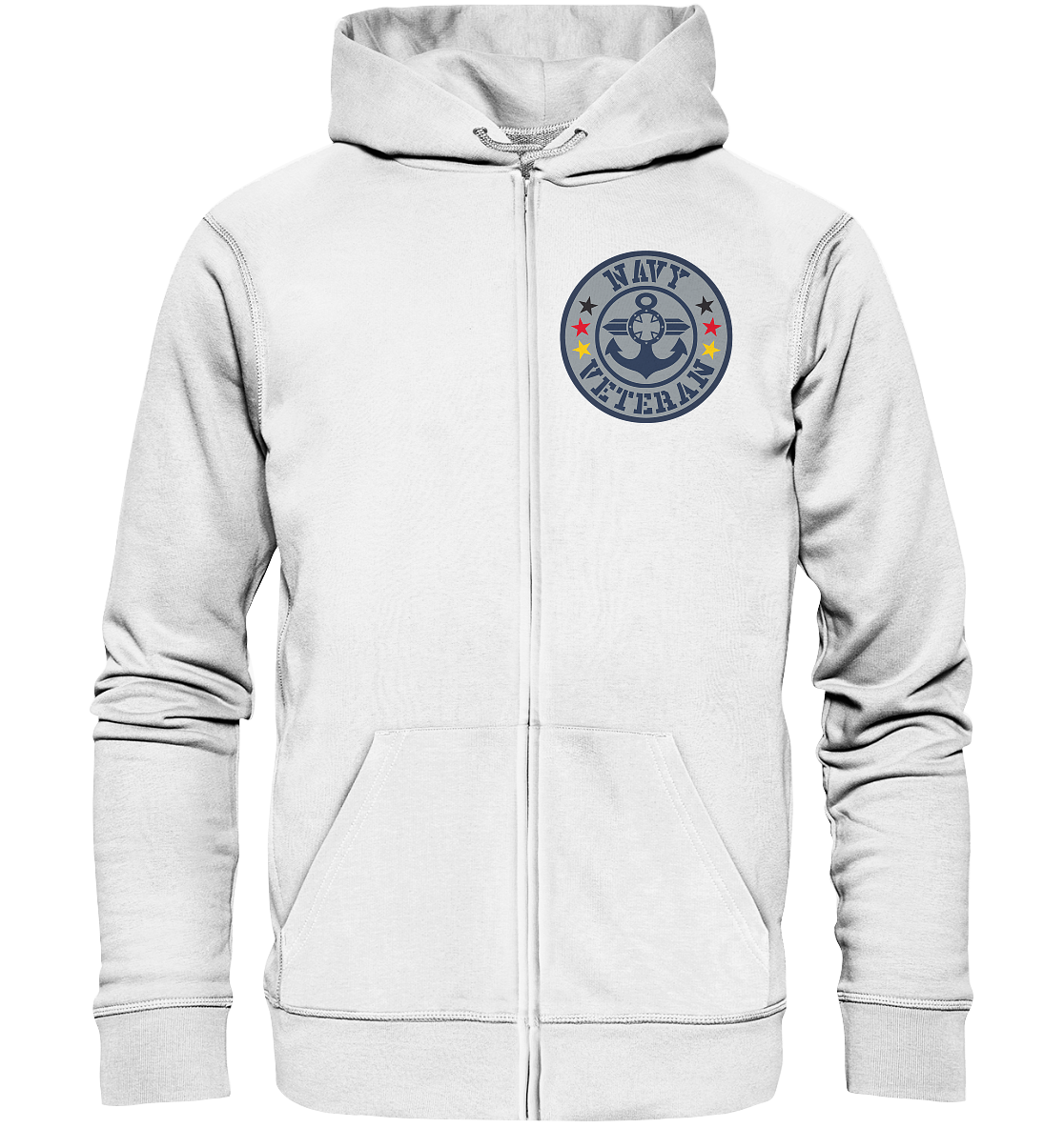 NAVY VETERAN Sterne - BIO Kapuzenjacke