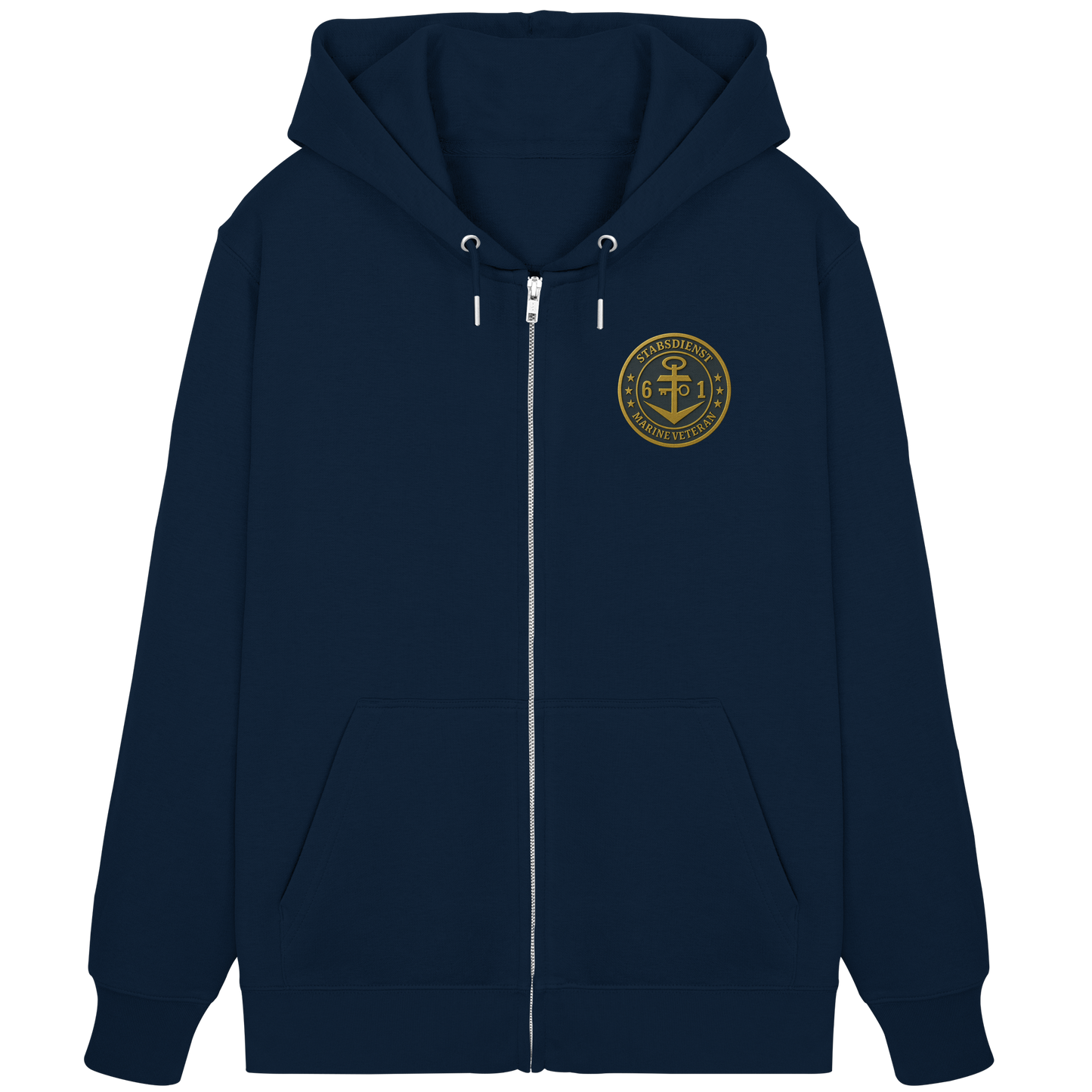Marine Veteran 61er STABSDIENST - Metalleffekt - Organic Zipper