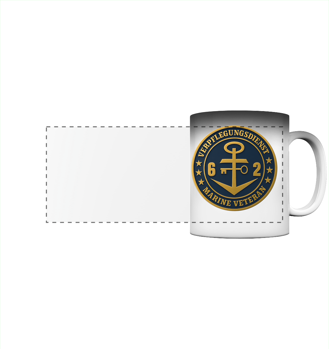 Marine Veteran 62er VERPFLEGUNGSDIENST - Metalleffekt - Panorama Magic Mug