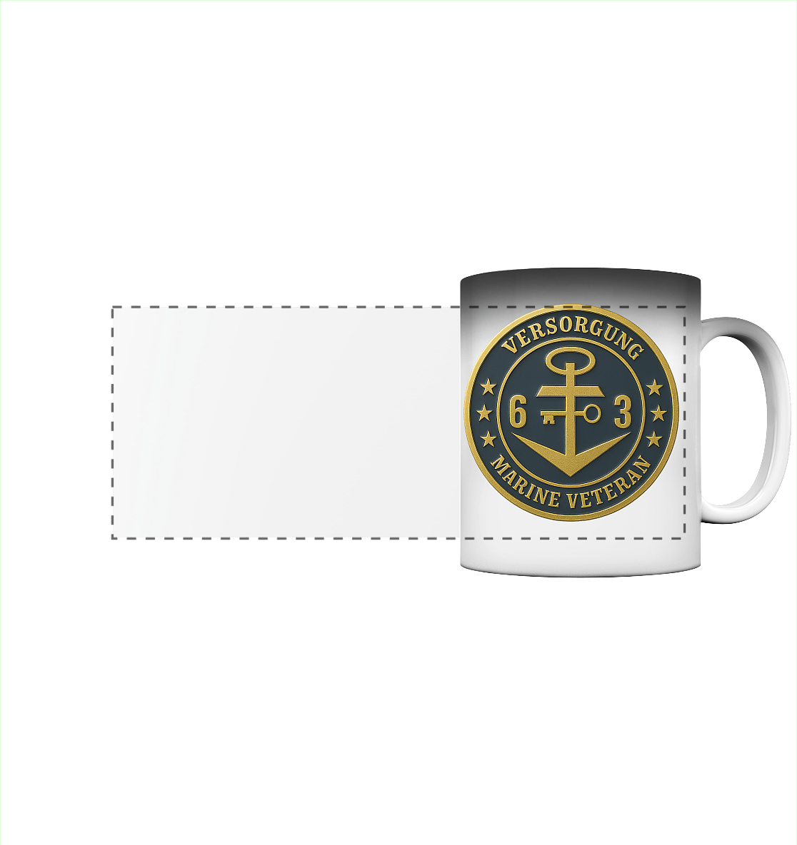 Marine Veteran 63er VERSORGUNG - Metalleffekt - Panorama Magic Mug