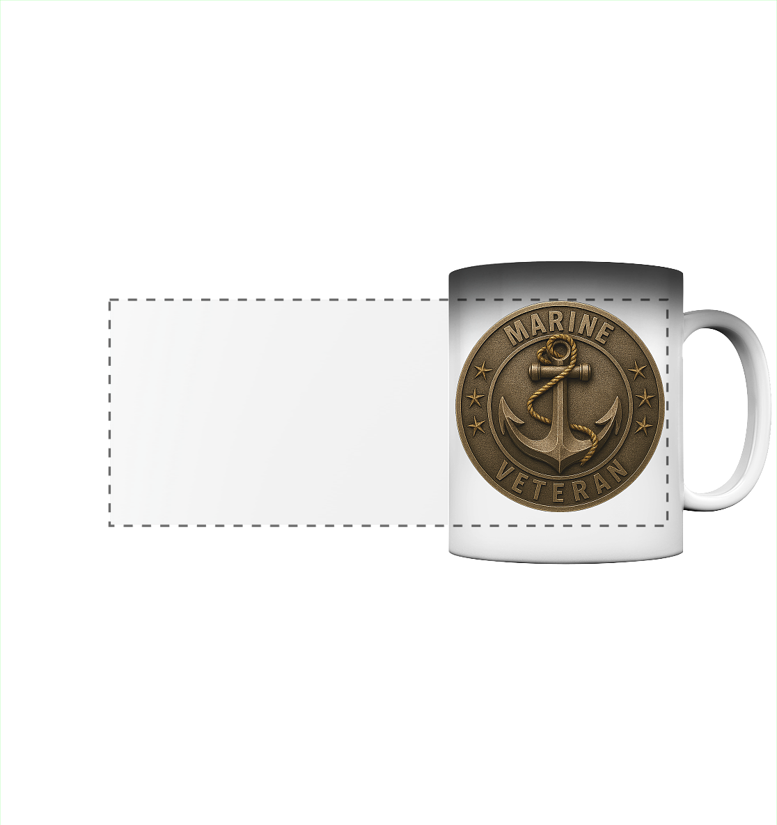 Marine Veteran - Metalleffekt - Panorama Magic Mug