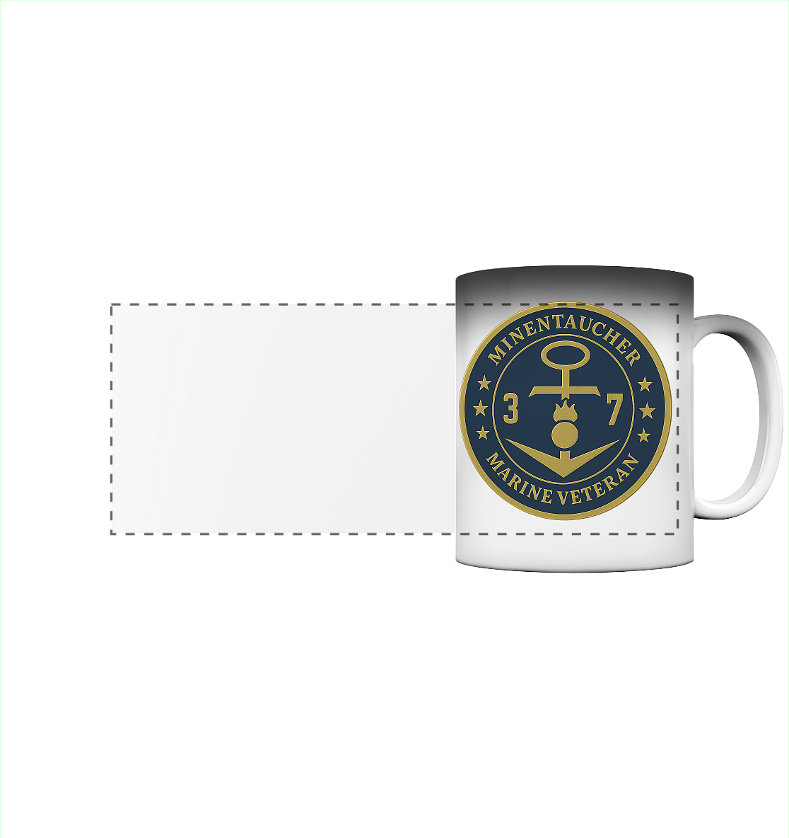 Marine Veteran 37er MINENTAUCHER - Metalleffekt - Panorama Magic Mug