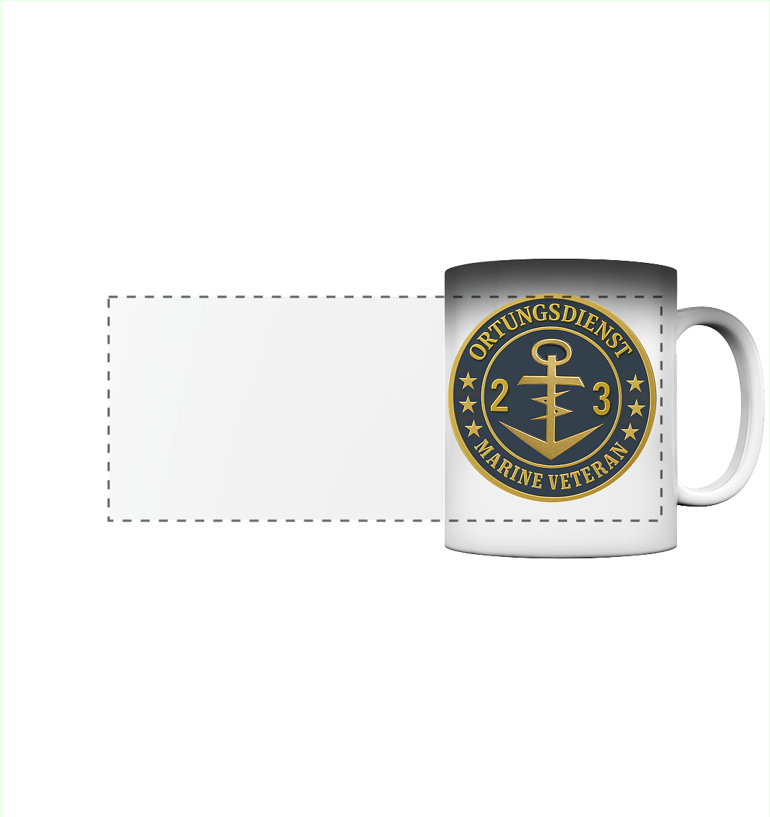 Marine Veteran 23er ORTUNG - Metalleffekt - Panorama Magic Mug